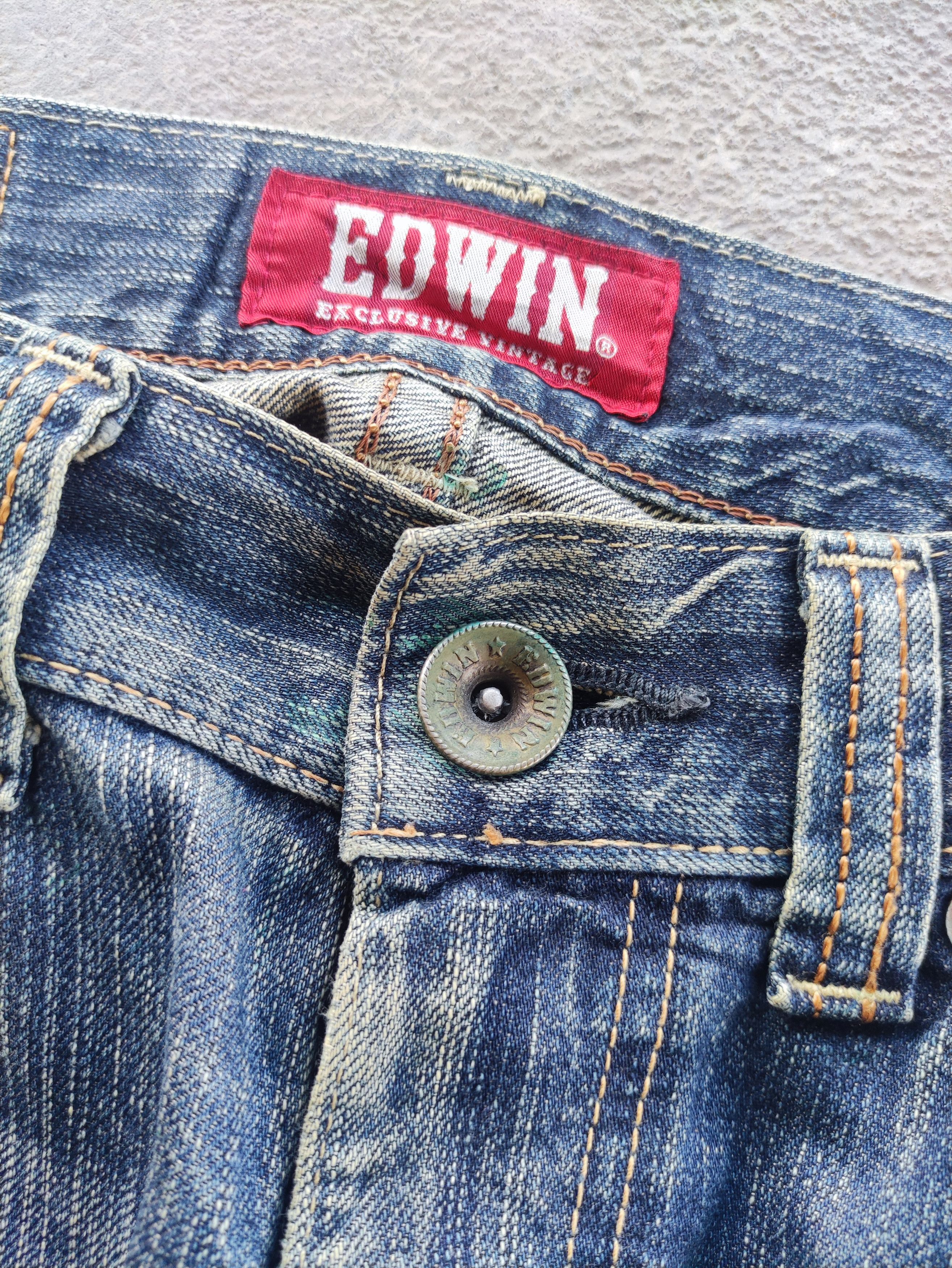 Edwin Vintage Edwin Distress Faded Edwin W35 Size US 35 - 5 Thumbnail