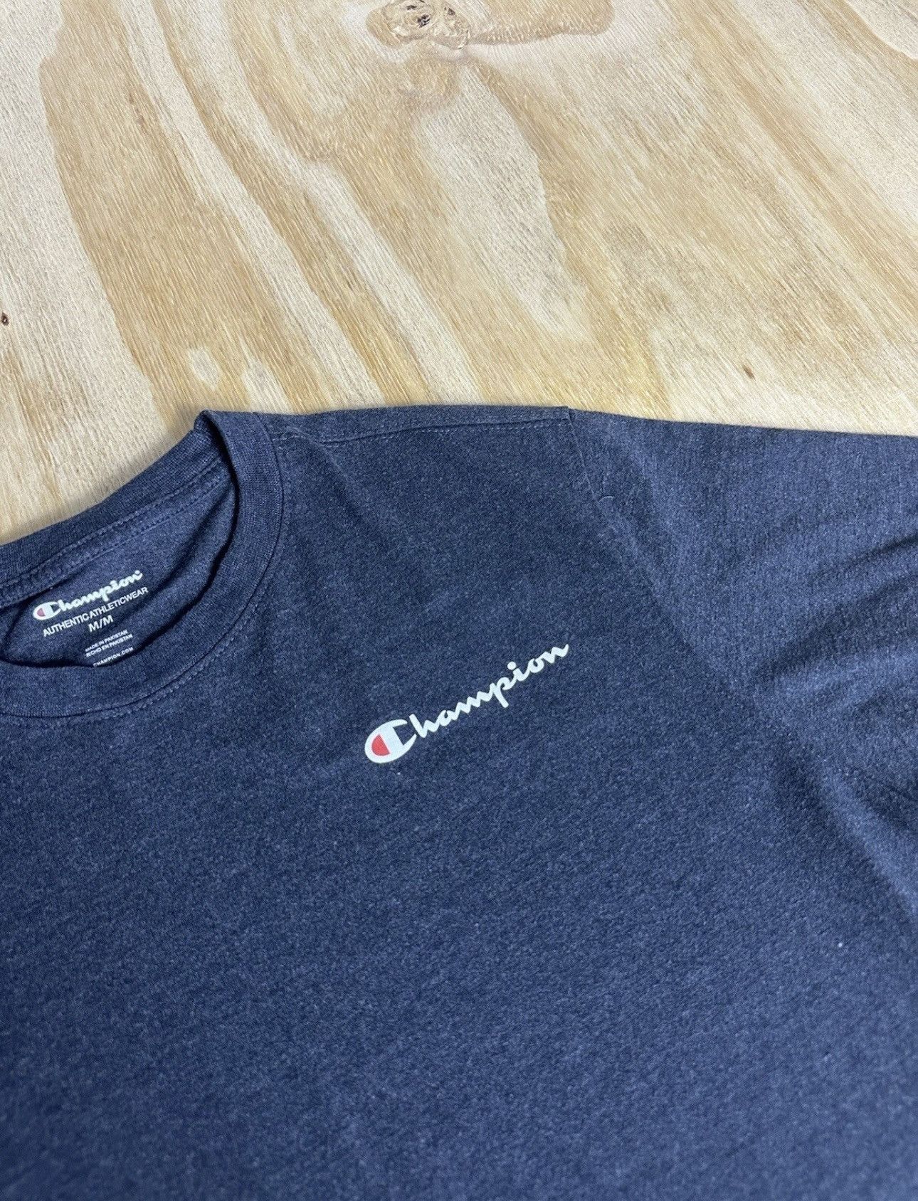 Champion × Vintage Champion T-Shirt Men’s Size L Navy Athletic Fit Logo Tee Size US L / EU 52-54 / 3 - 2 Thumbnail