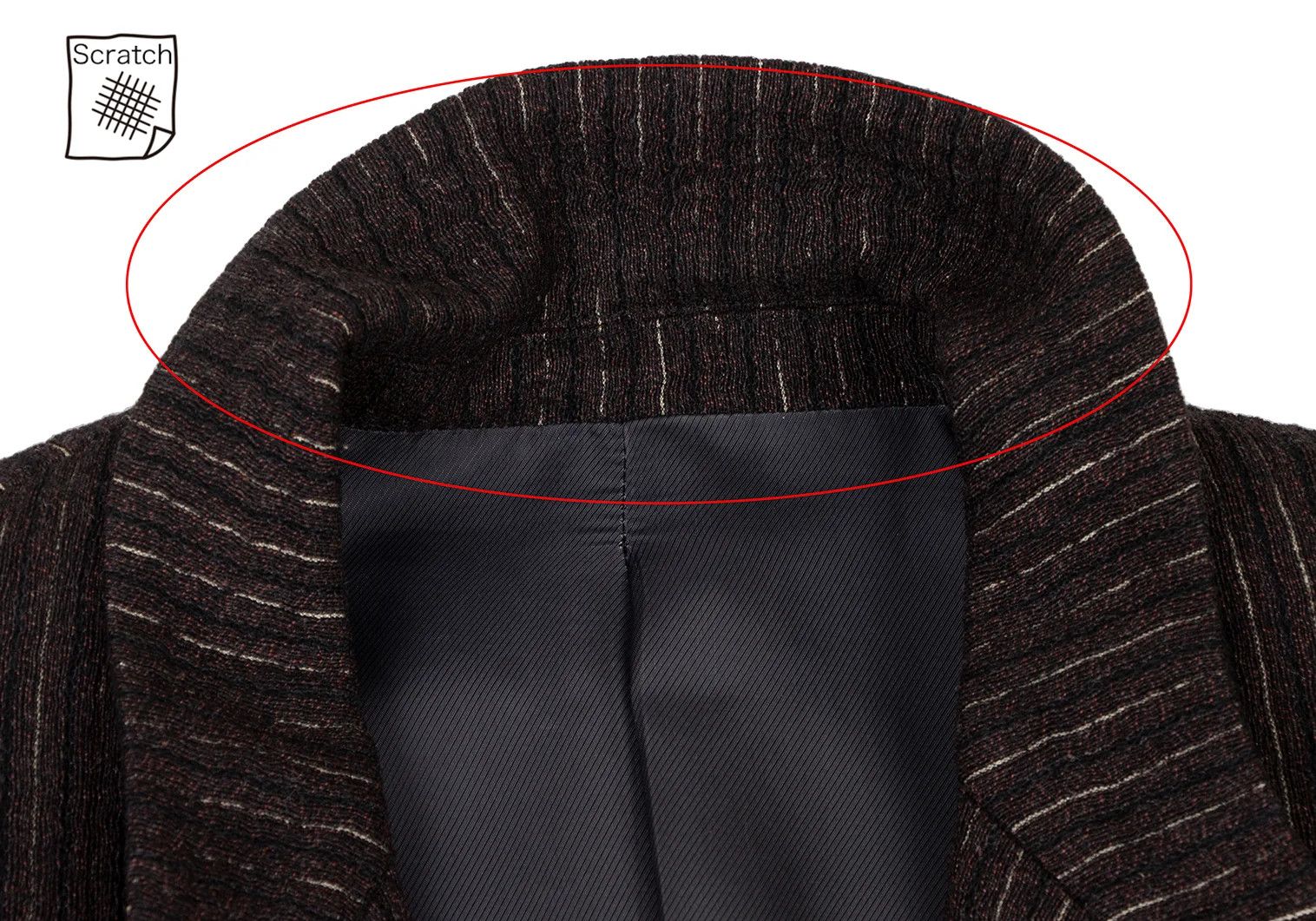 Jean Paul Gaultier Wool and Rayon Striped 2B Jacket in Dark Brown, Size 48 Size US M / EU 48-50 / 2 - 4 Thumbnail