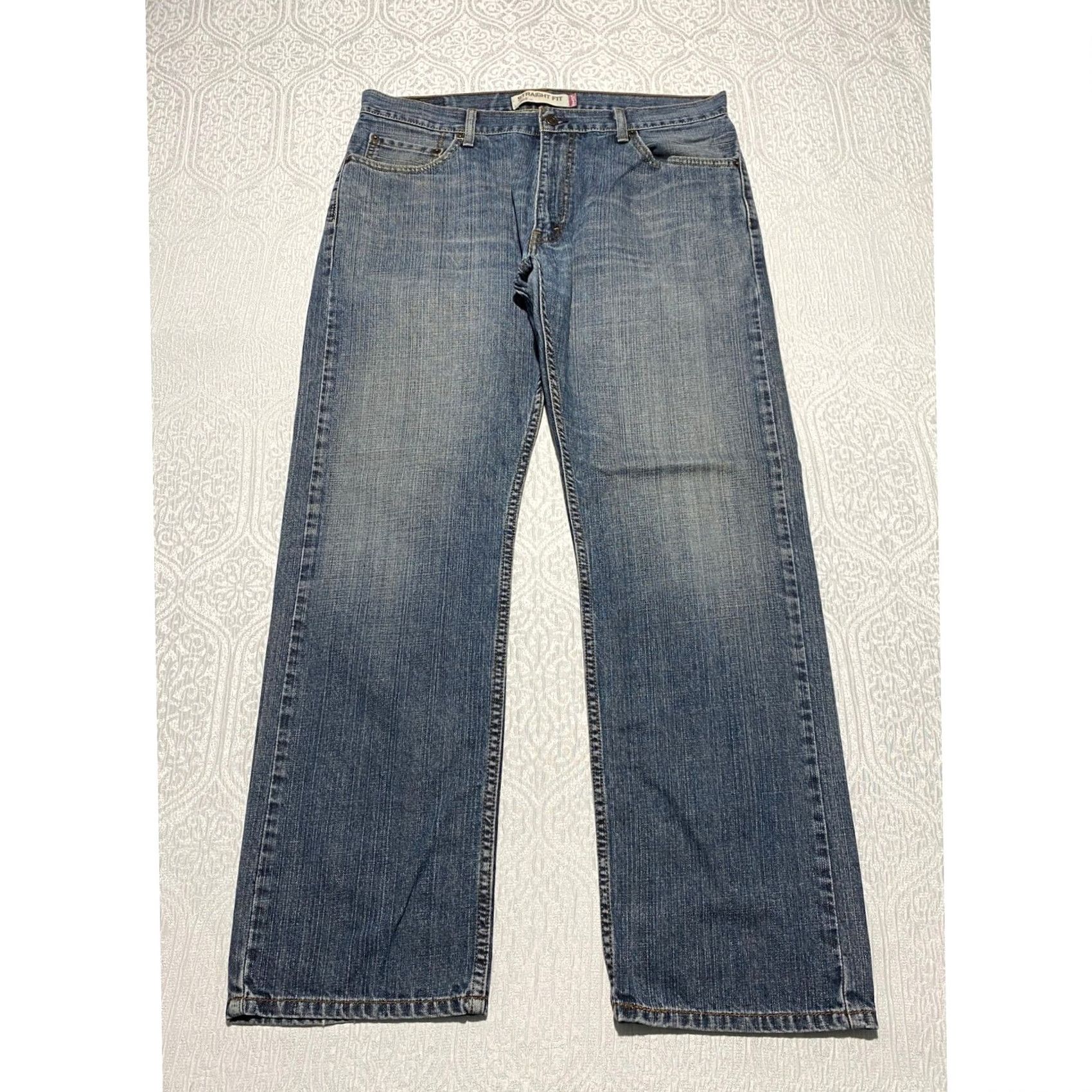 Levi's Levi’s 505 Men’s Straight Jeans 36x32 Blue Denim Regular Fit 5-Pocket Pants Size US 36 / EU 52 - 2 Thumbnail