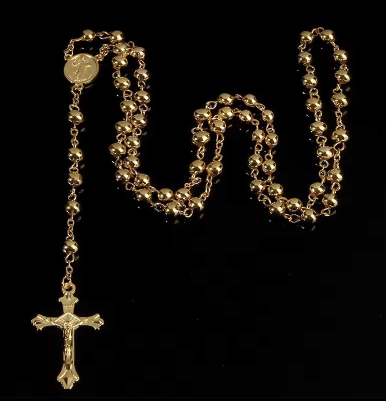 Jewelry iron bead rosary necklace Size ONE SIZE - 3 Thumbnail