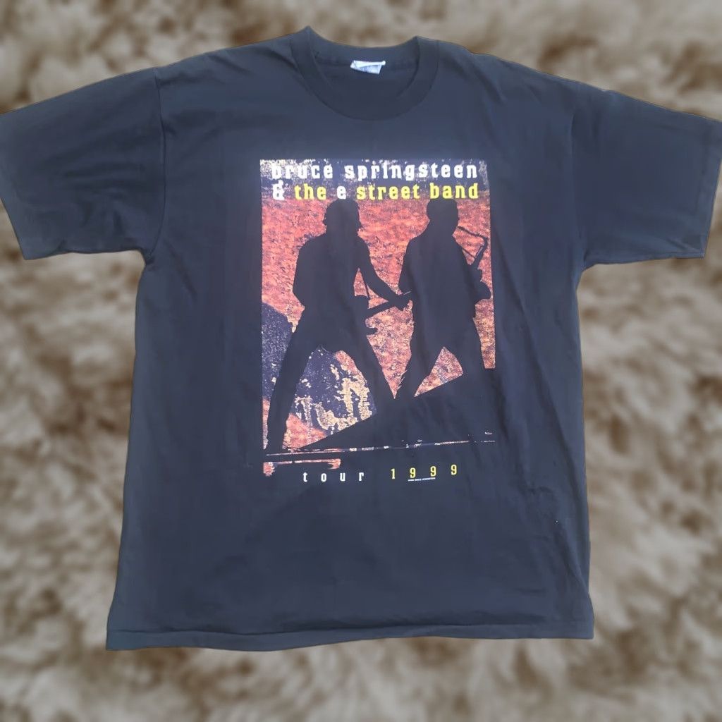 VINTAGE Bruce Springsteen & The E Street Band Tour Black T-Shirt Men XL