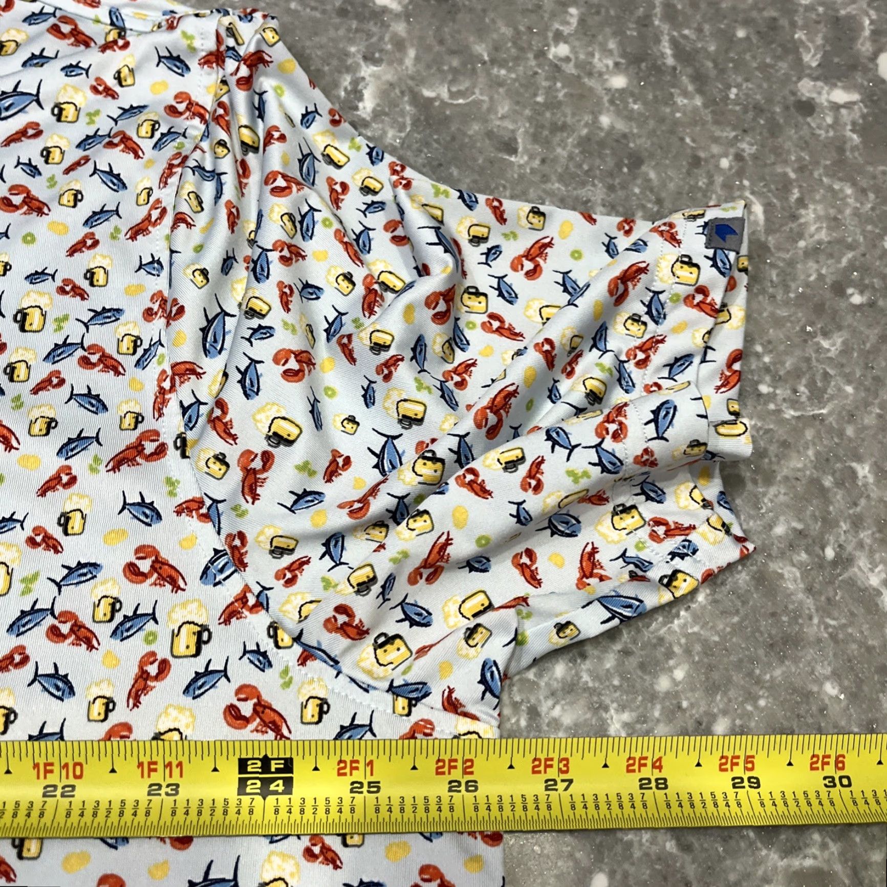 Vintage Mens 1764 Golf Polo Shirt All Over Lobster Beer Fish Performance Printed 2XL Size US XXL / EU 58 / 5 - 3 Thumbnail