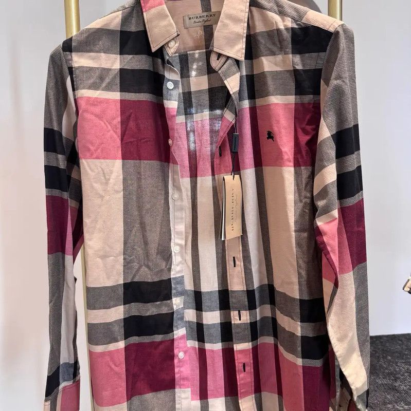 Burberry Burberry Men's Light Brown Cotton Shirt Size US S / EU 44-46 / 1 - 1 Thumbnail