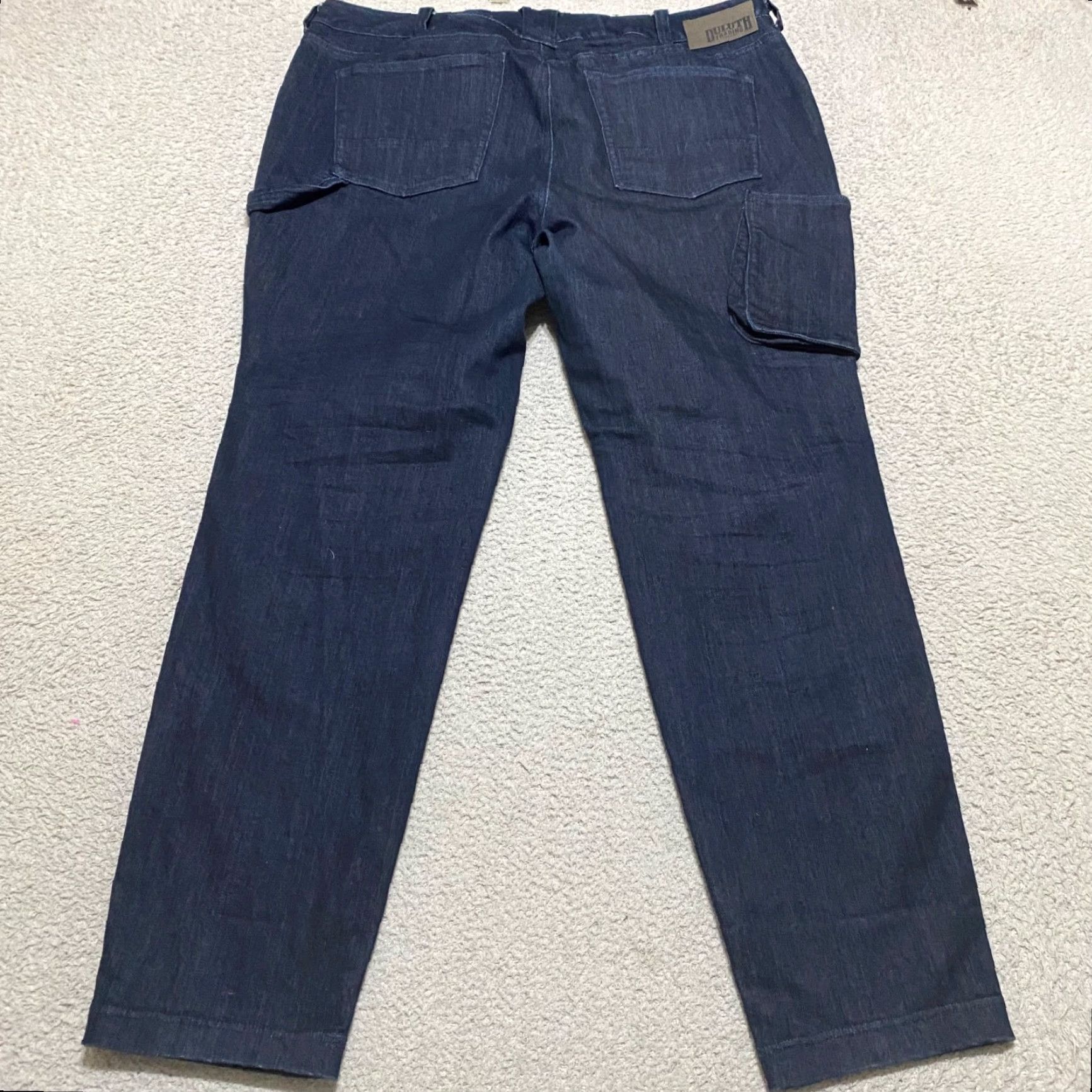 Denime Duluth Womens 18 Plus Jeans Blue Denim Carpenter Curvesetter Dark Wash Work Shirt Pants? Size 40" / US 18 - 2 Thumbnail