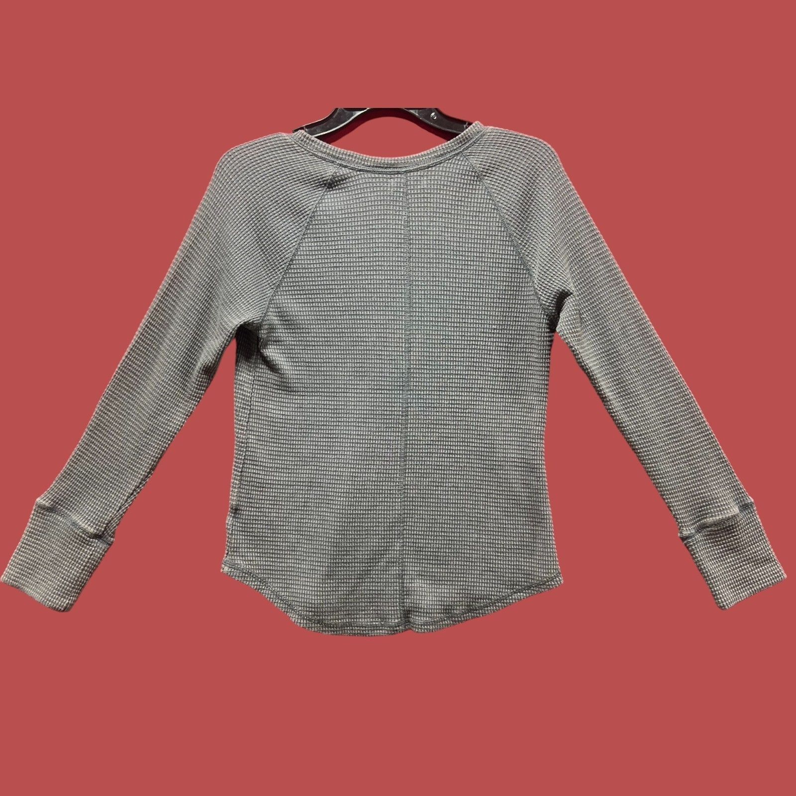 Other Knox Rose - Women's Long Sleeve Notch Neck Thermal Top - Dar Size M / US 6-8 / IT 42-44 - 4 Thumbnail