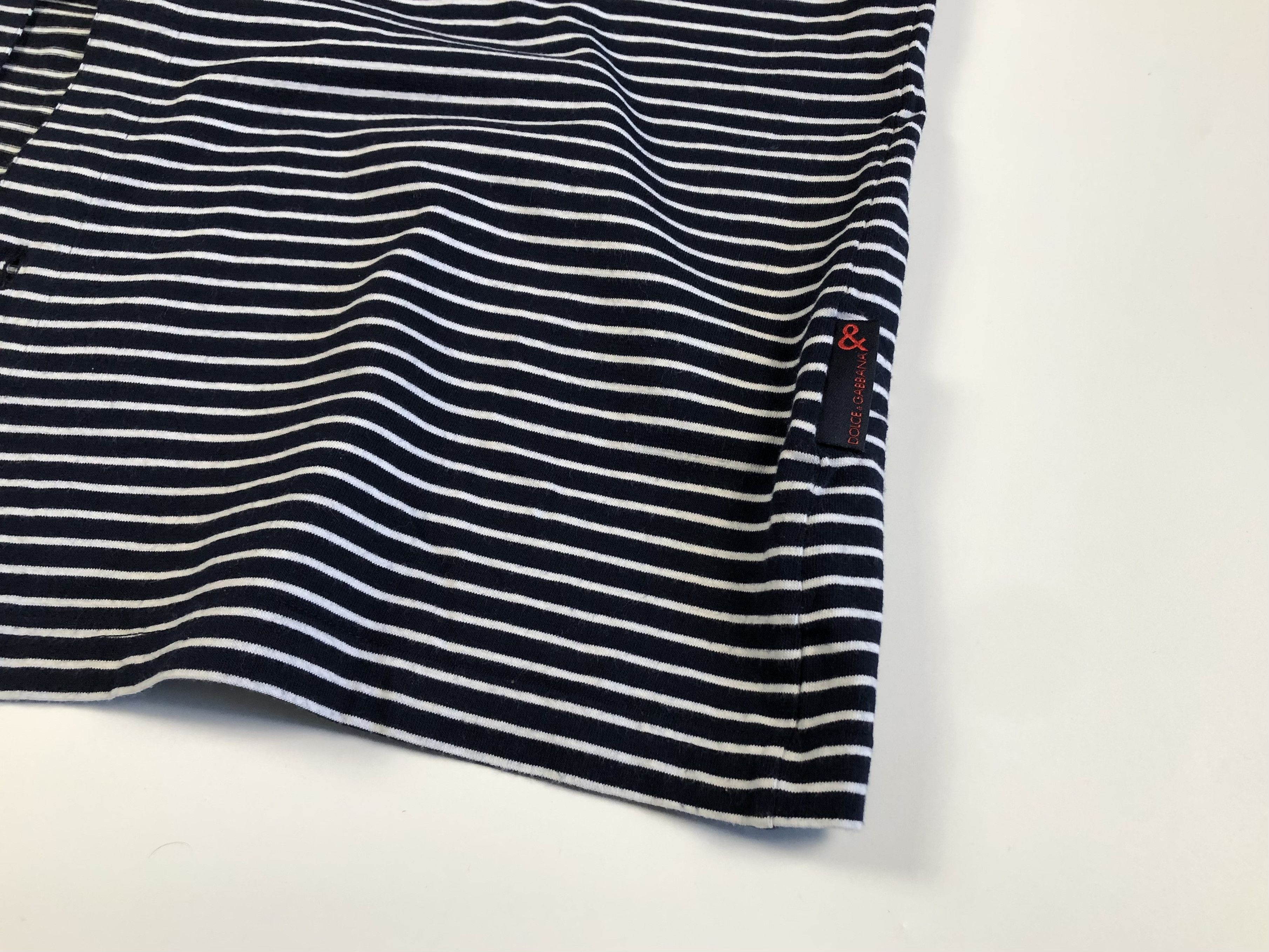 Dolce & Gabbana Dolce & Gabbana Striped Cotton Blend Short Sleeve Shirt Size US M / EU 48-50 / 2 - 4 Thumbnail