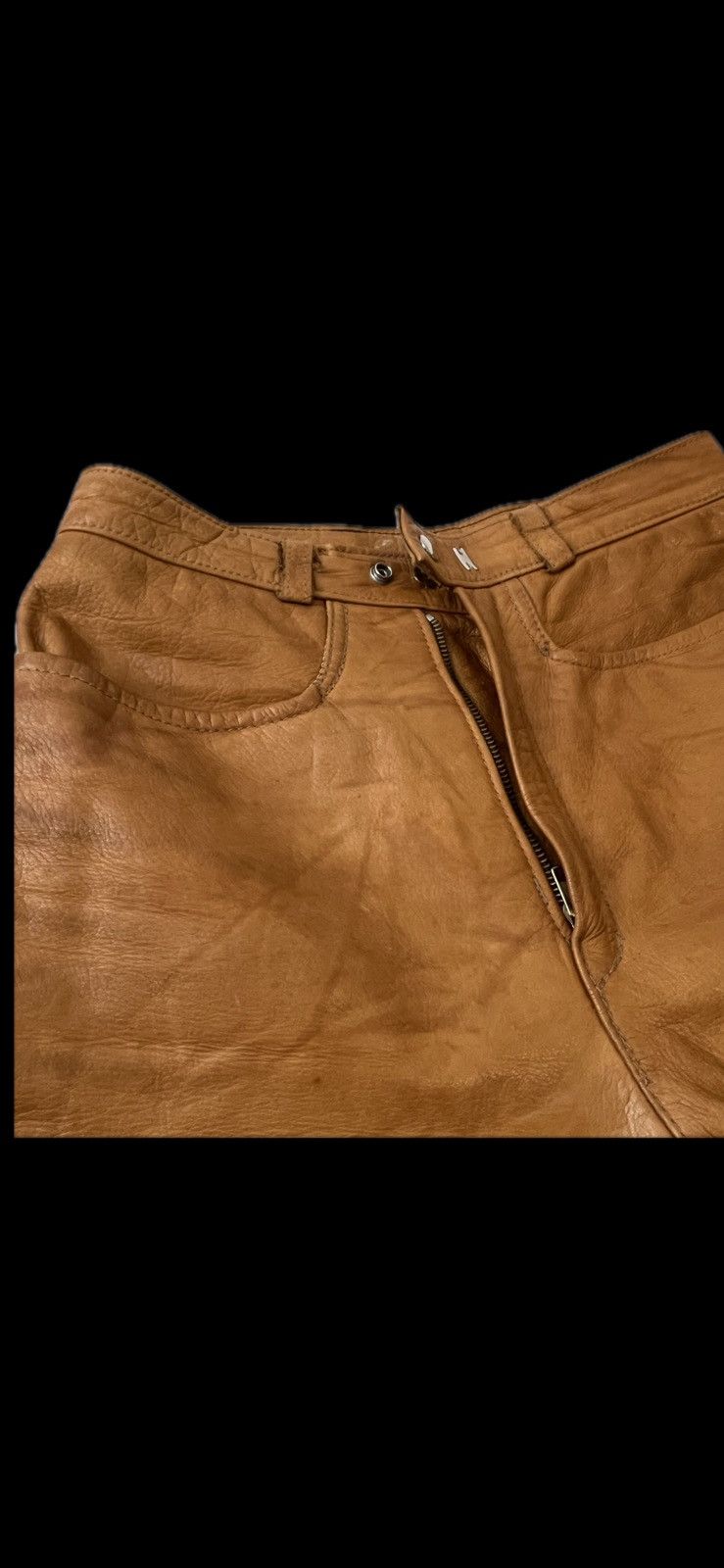 Vintage Caramel Leather Pants Size US 28 / EU 44 - 1 Thumbnail