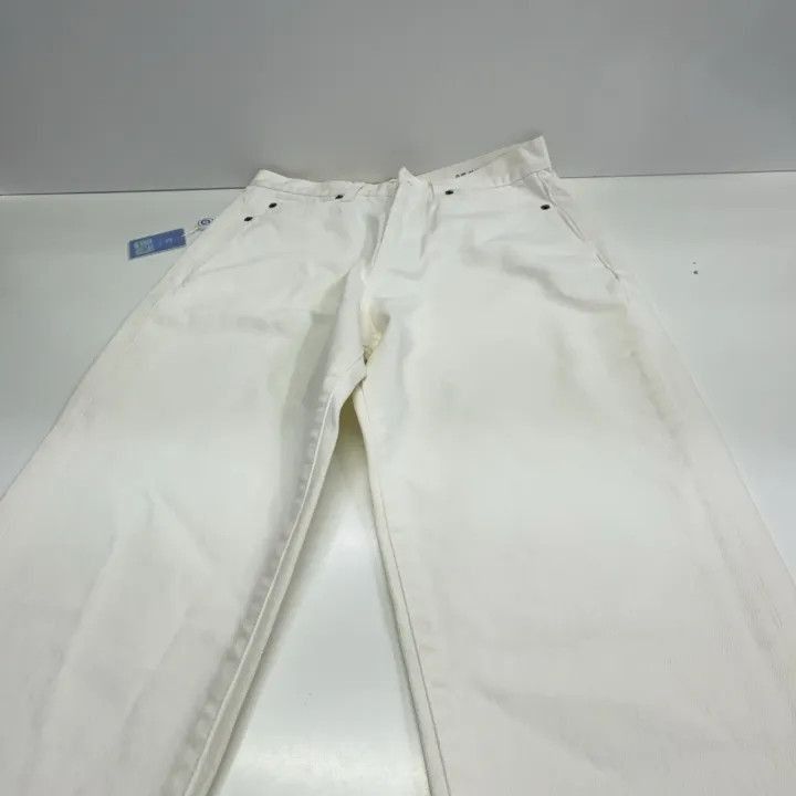 Saint Laurent Paris Saint Laurent White Cotton Straight Jeans for Women -2507 Size 27" / US 4 / IT 40 - 2 Thumbnail
