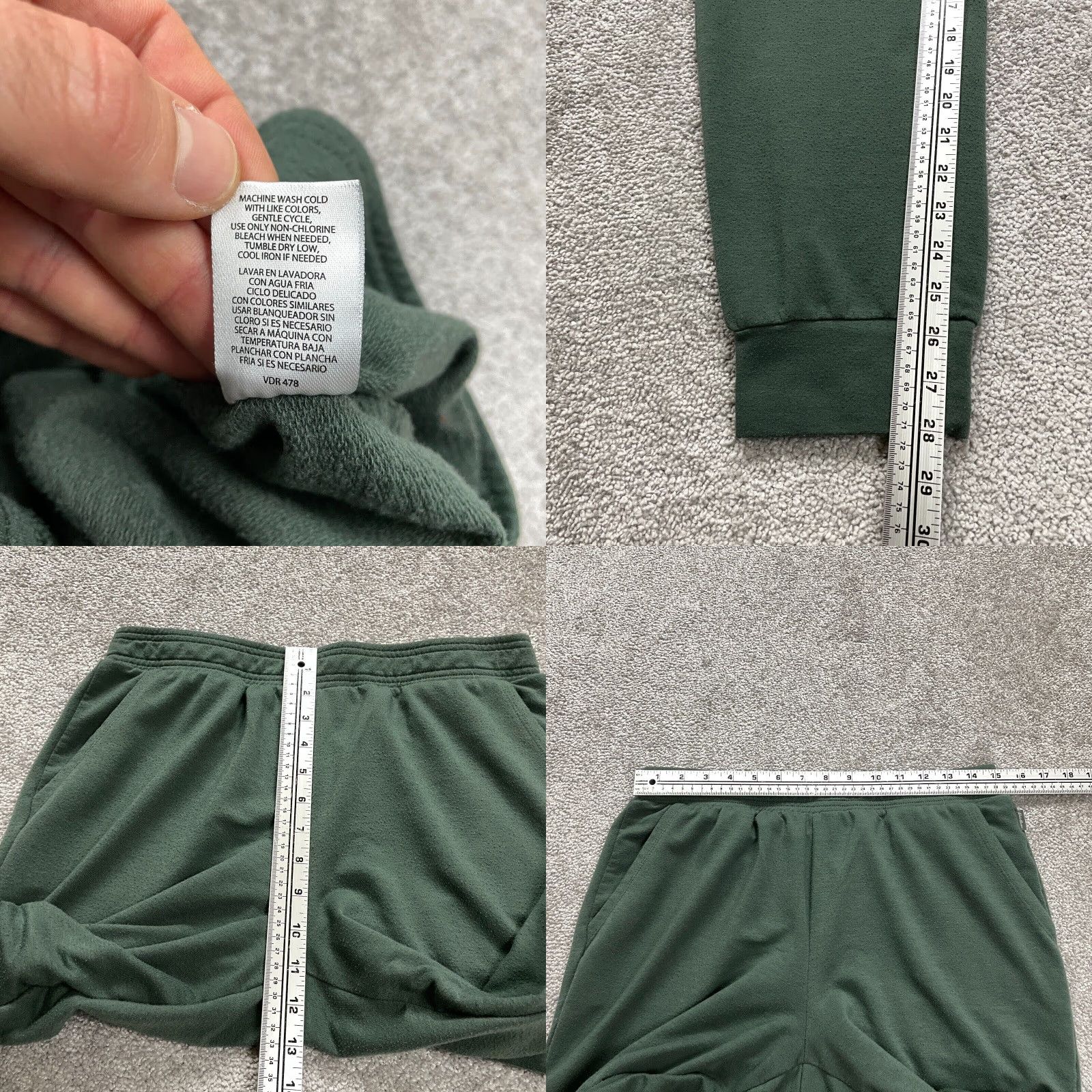 Eddie Bauer VINTAGE Eddie Bauer Lounge Sweatpants Womens Medium Green Tapered Pull On Casual 30x28 Size 32" / US 10 / IT 46 - 8 Thumbnail
