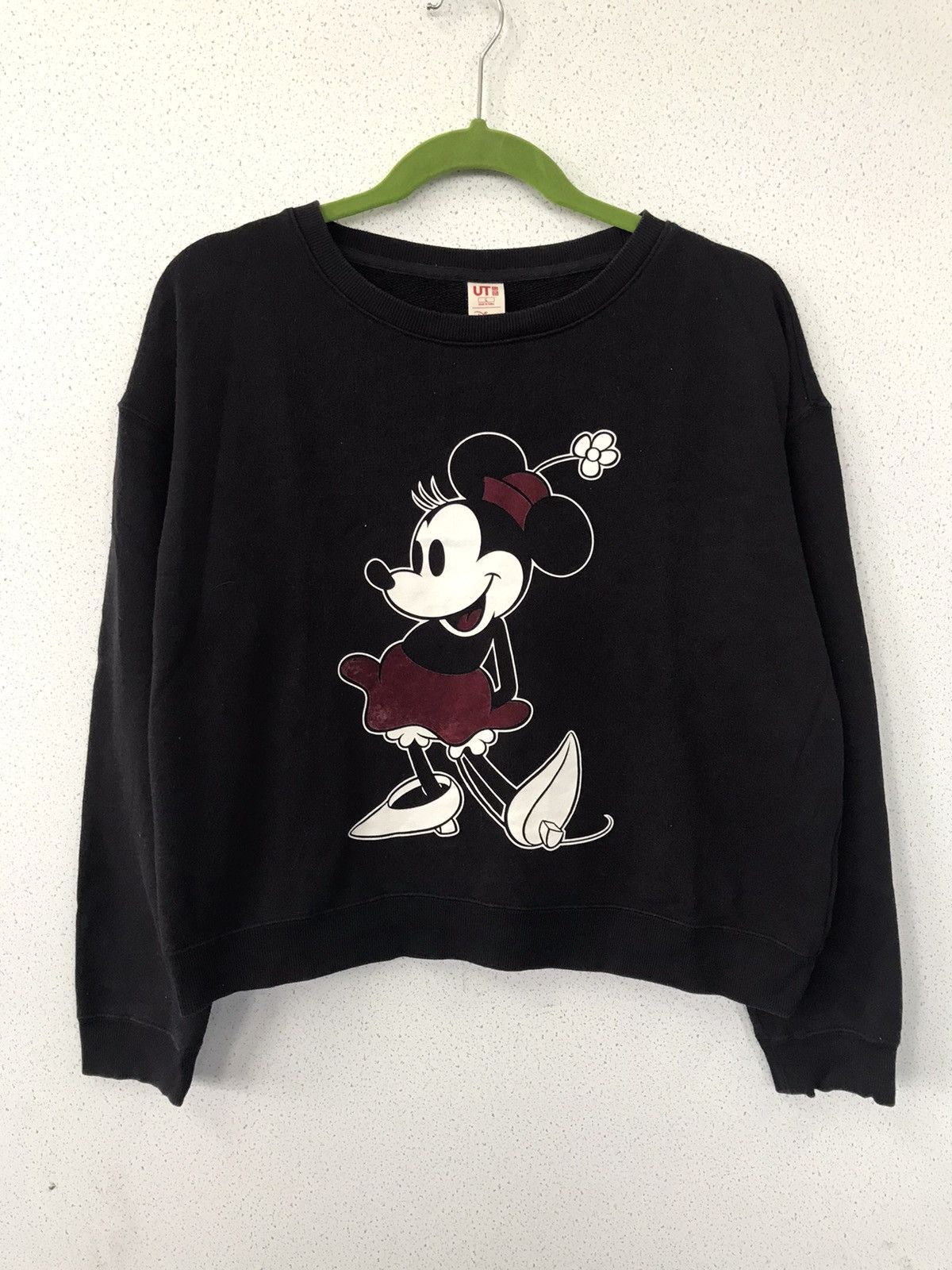 image of Disney Minnie Mouse Sweatshirt in Black, Women's (Size Large)