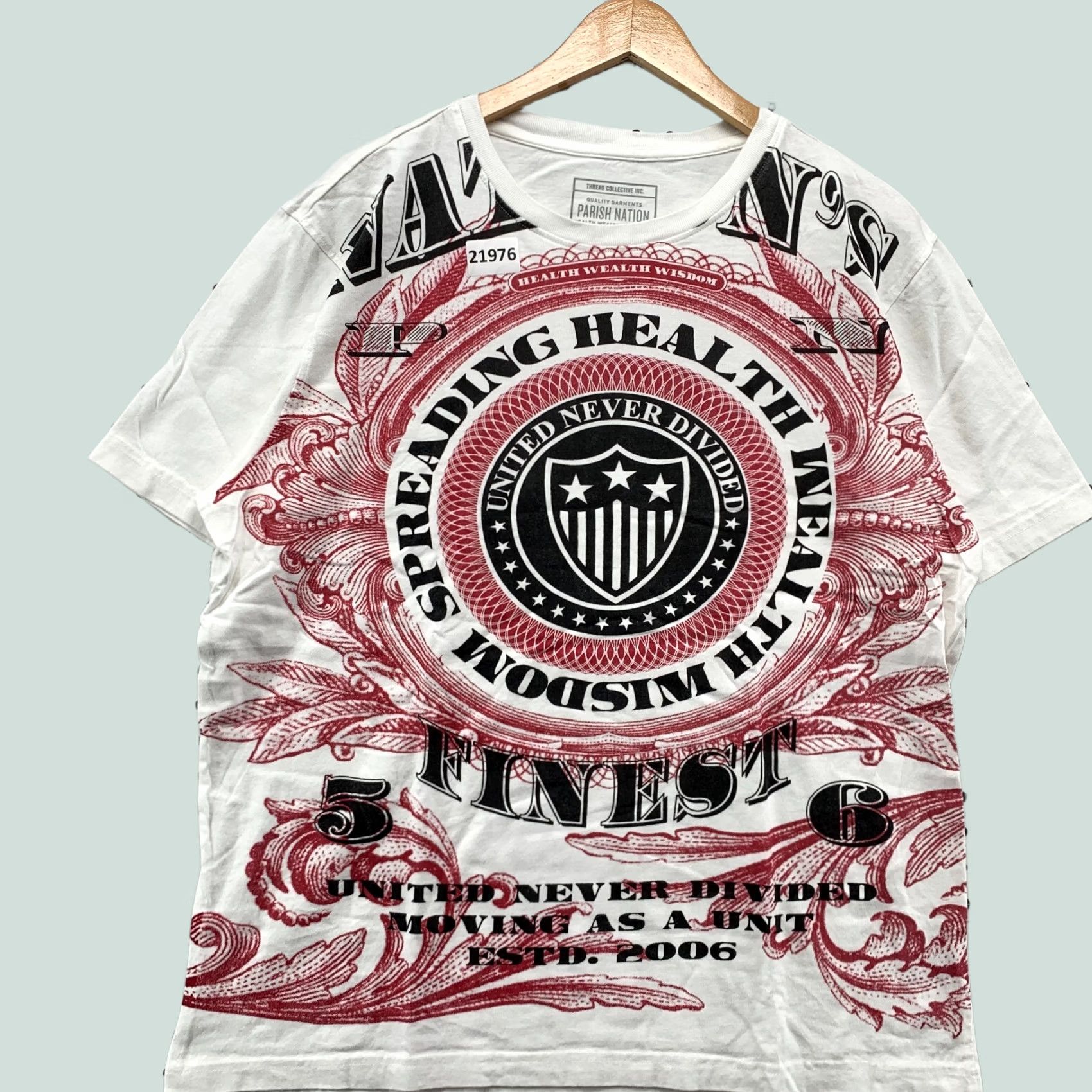 Gloverall Parish Nation Shirt Mens XL White Nations AOP Red All Over Print MONEY Graphic Men 5x28 Size US XL / EU 56 / 4 - 1 Thumbnail