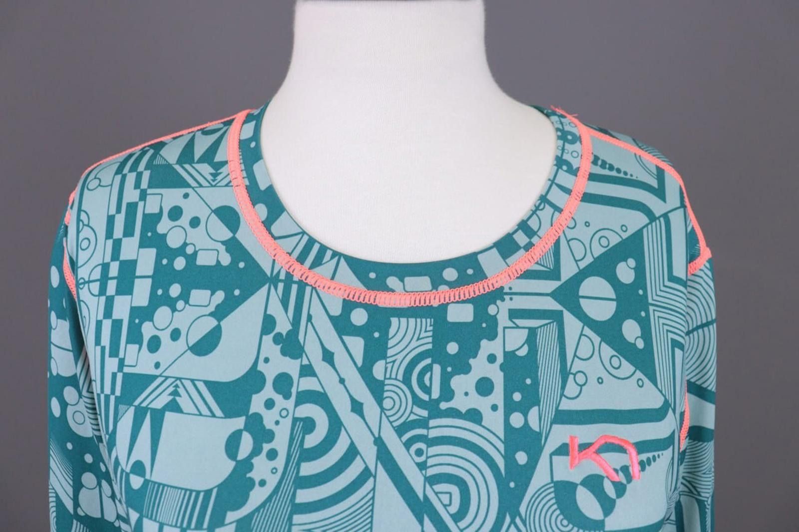 Designer Kari Traa Blue Geometric Logo Thermo Base Layer Size XL Size XL / US 12-14 / IT 48-50 - 4 Thumbnail