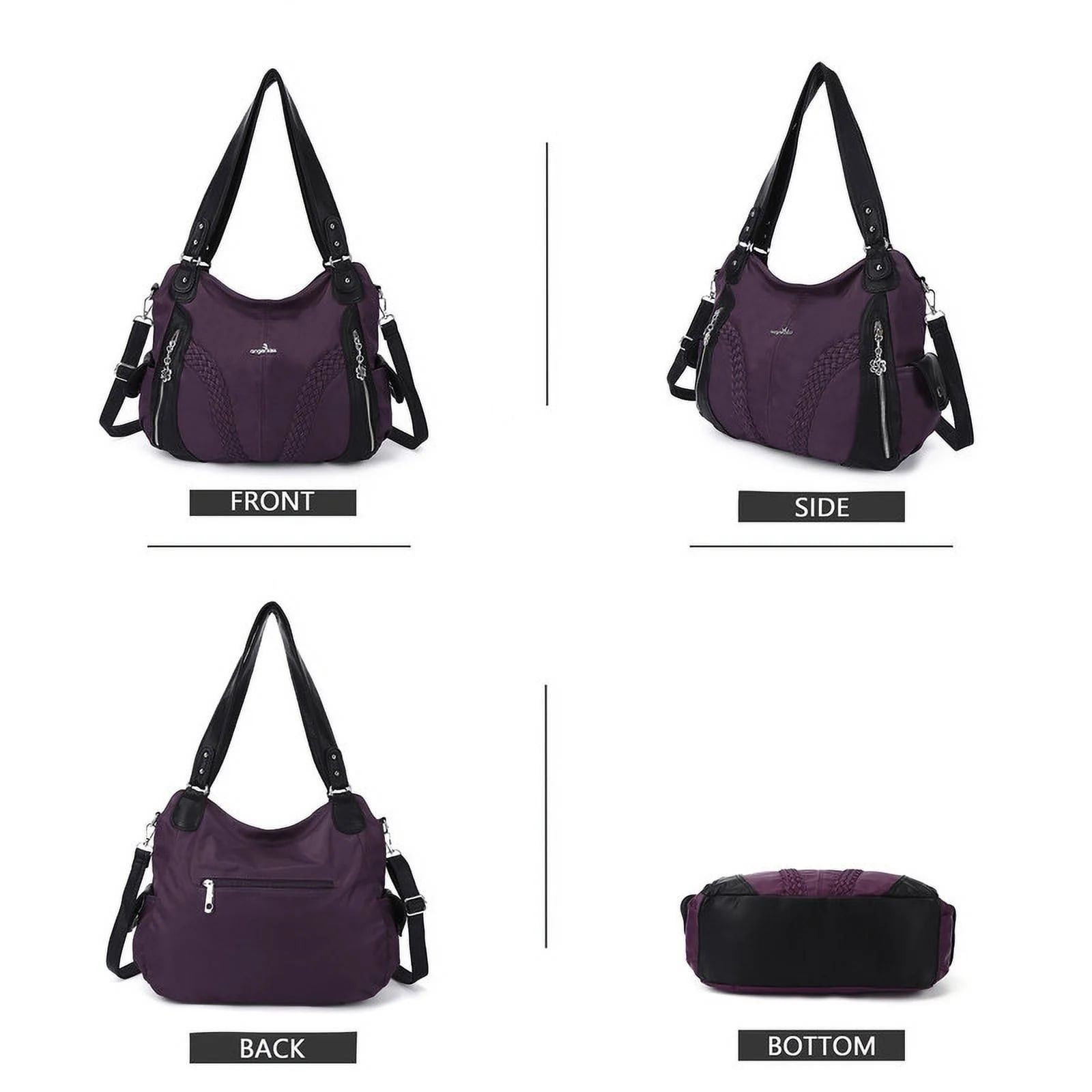 Other NEW Angel Kiss Purse Crossbody Bag Purple/Black Y2K Pocket Size ONE SIZE - 6 Thumbnail