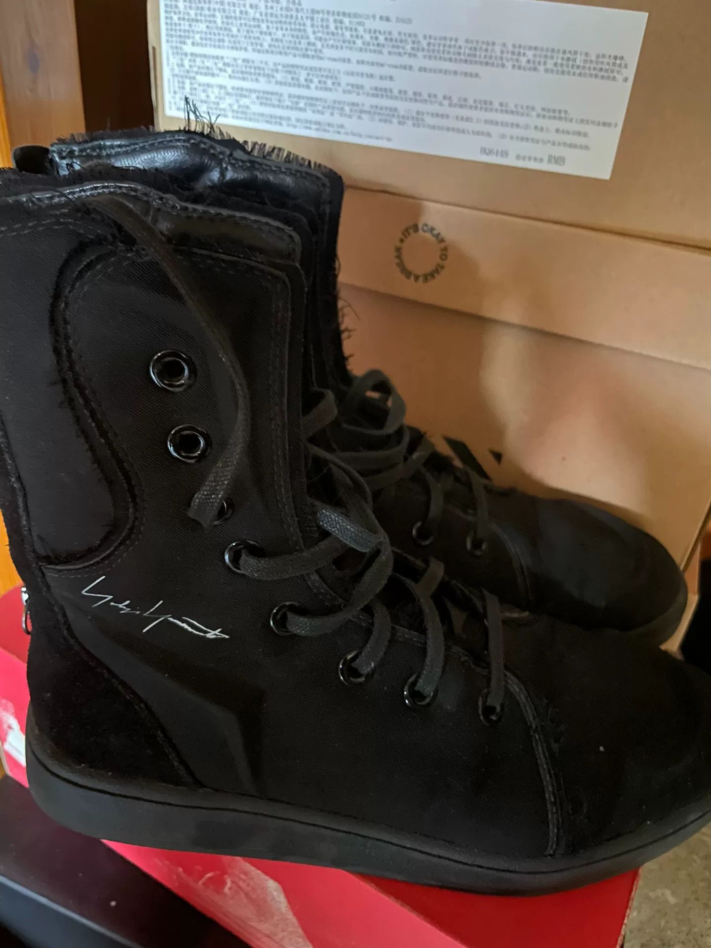 Y-3 yohji yamamoto boxing shoes us7 black Size US 7 / EU 40 - 1 Thumbnail