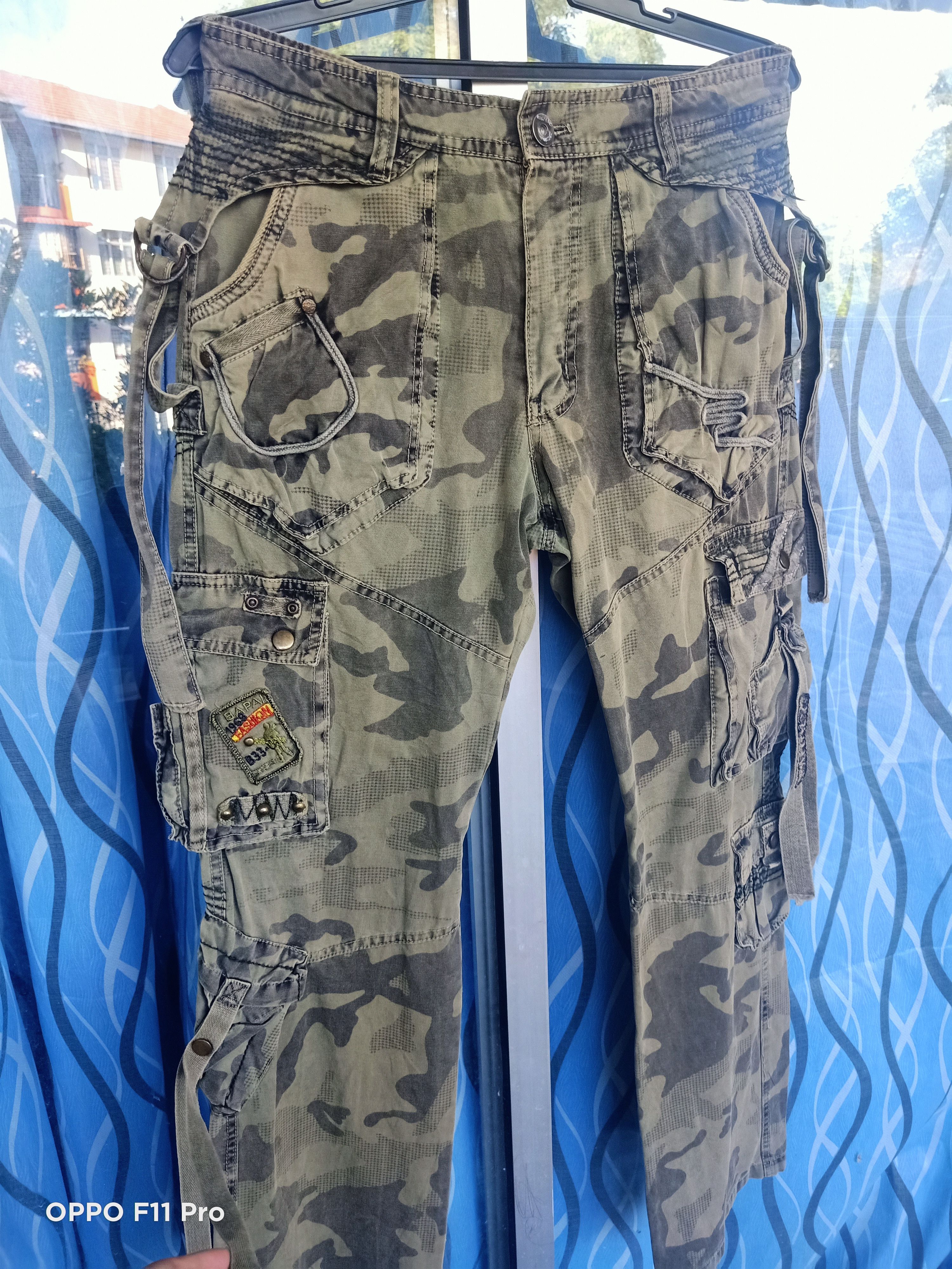 99%IS- × Beauty Beast Parachute Bondage Camo Cargo Pants Size US 32 / EU 48 - 3 Thumbnail