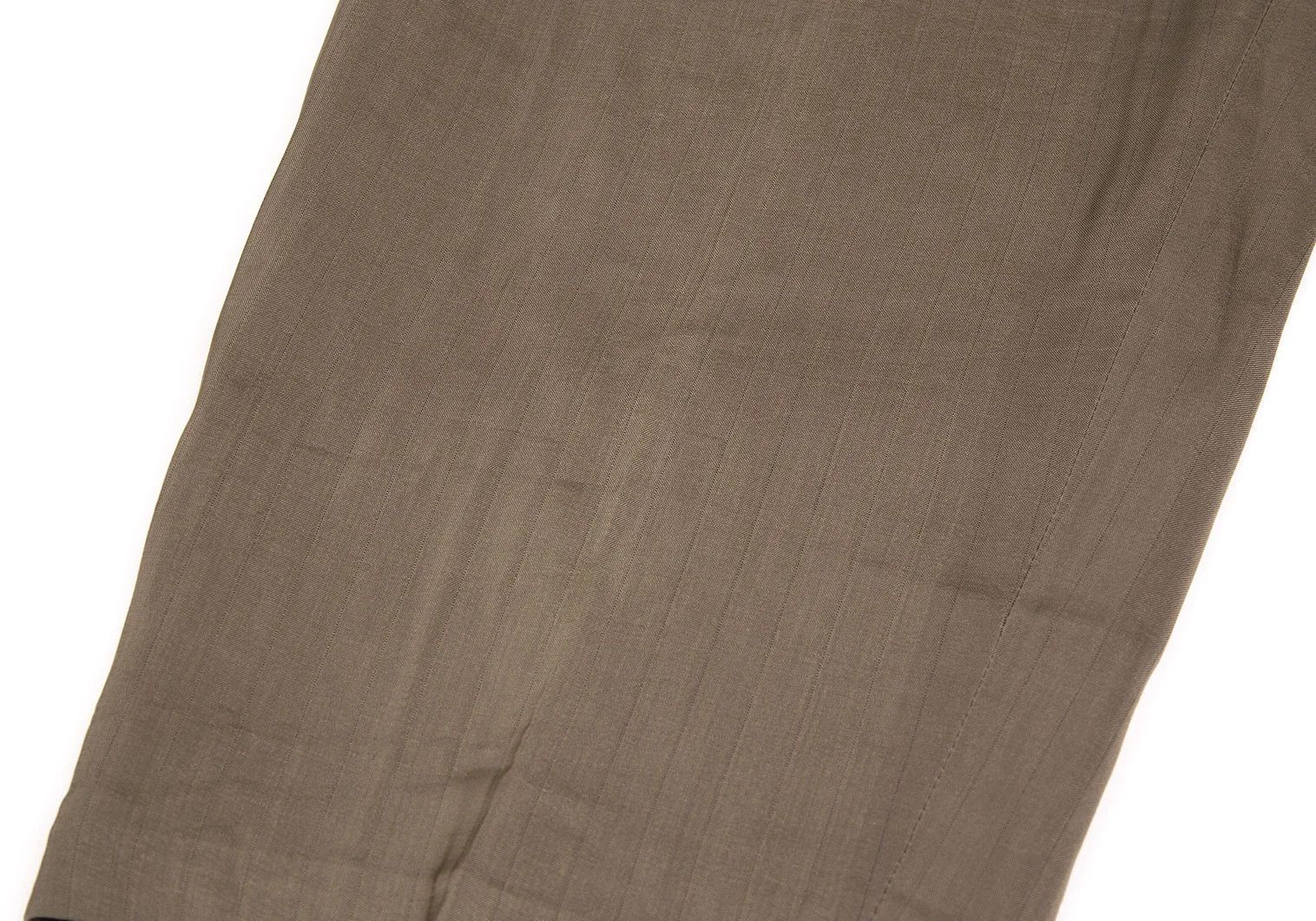 Yohji Yamamoto Yohji Yamamoto Rayon Cupro Stripe Pants Beige M Size US 34 / EU 50 - 8 Thumbnail