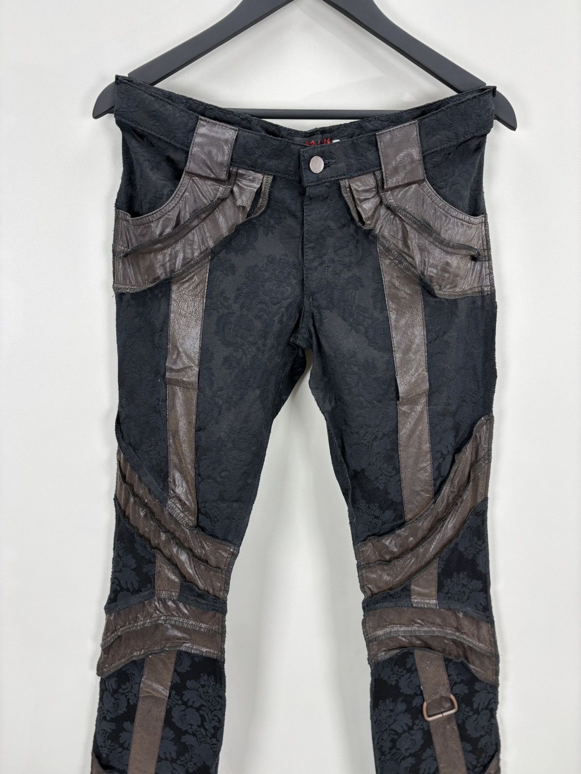 Japanese Brand Womens pants Y2k Punk Aderlass Size 28 Color Black Size 24" / US 00 / IT 34 - 3 Thumbnail