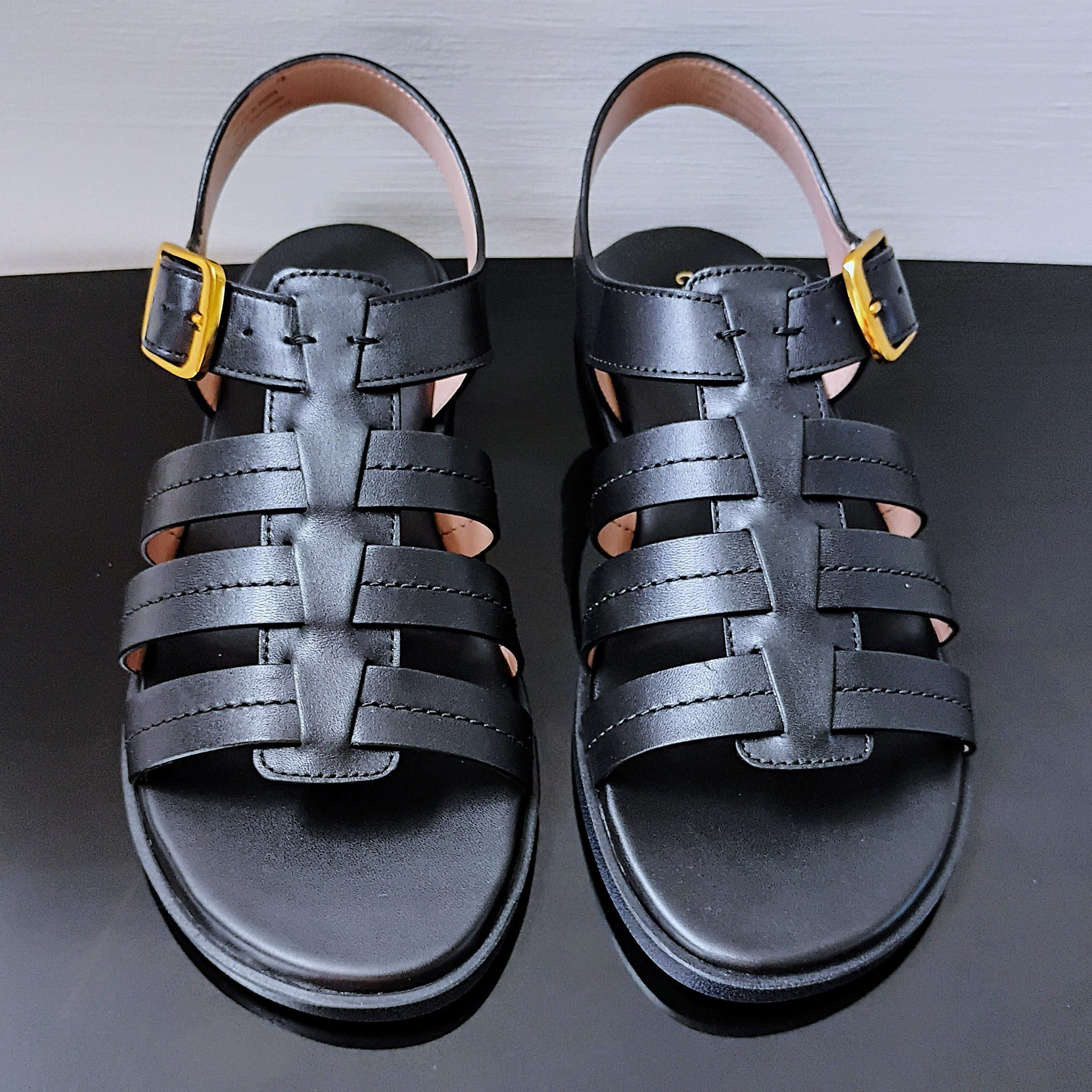 Cole Haan Cole Haan Women's Flynn Fishman Sandals in Amazing Black Size US 7 / IT 37 - 4 Thumbnail