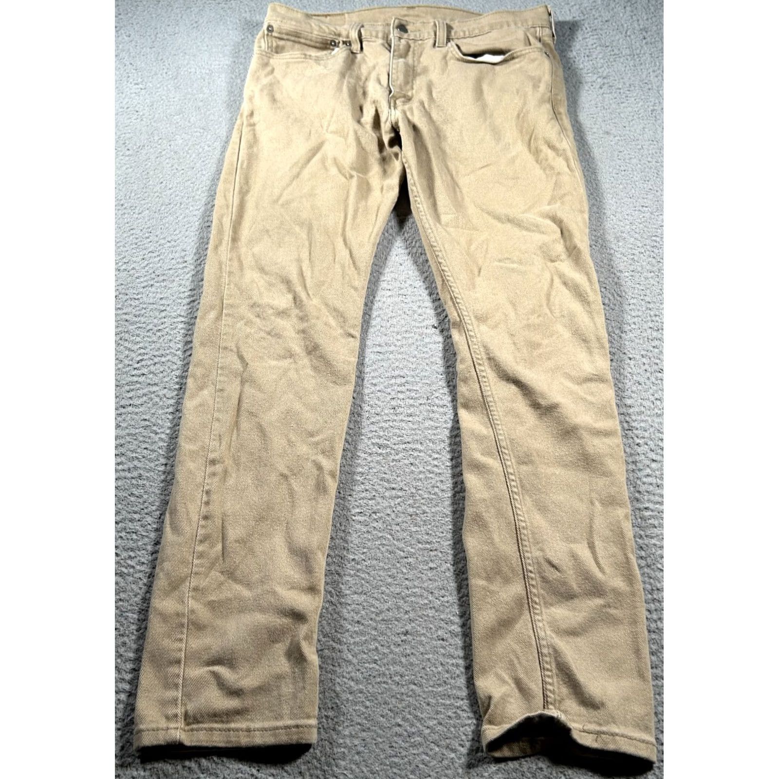 Levi's Levi's 512 Jeans Men 32x31 Tan Slim Fit Tapered Leg Stretch White Tab Casual Jeans Size US 32 / EU 48 - 2 Thumbnail