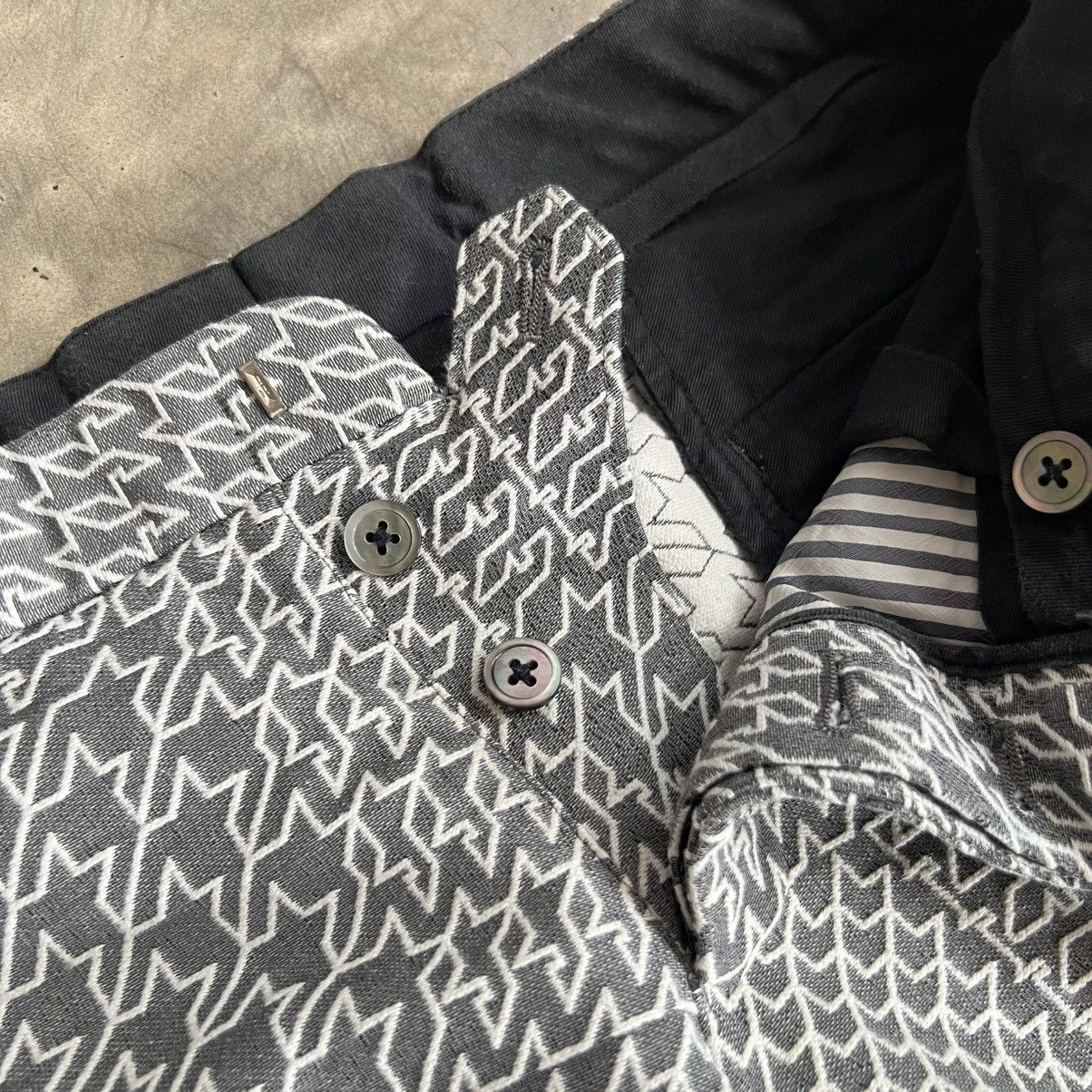 Thom Browne Thom Browne Grey Geometric Pattern Trousers Size US 36 / EU 52 - 8 Thumbnail