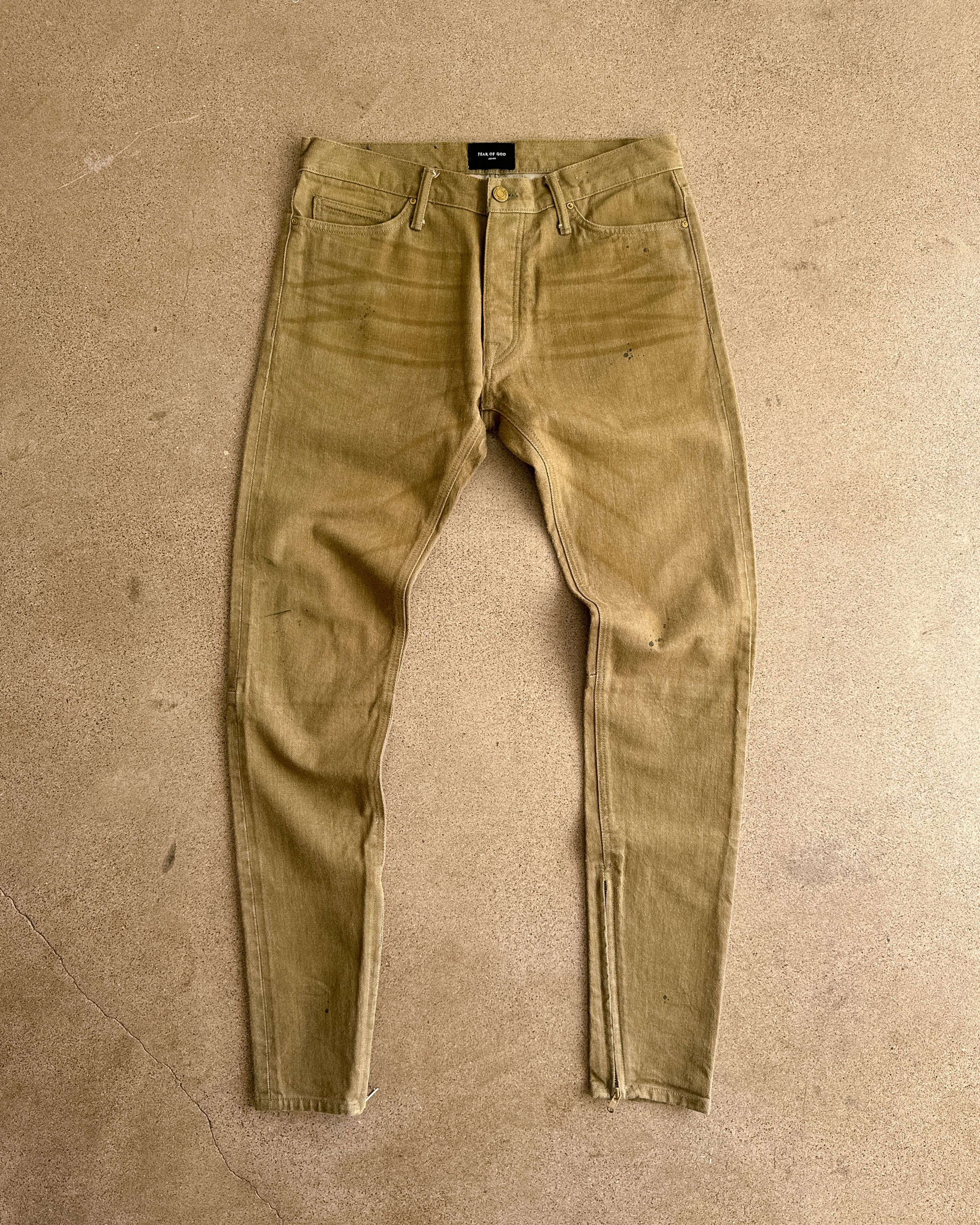 Fear of God Fear Of God Jeans Fifth Collection Gold Olive Green Selvedge Size US 34 / EU 50 - 1 Thumbnail