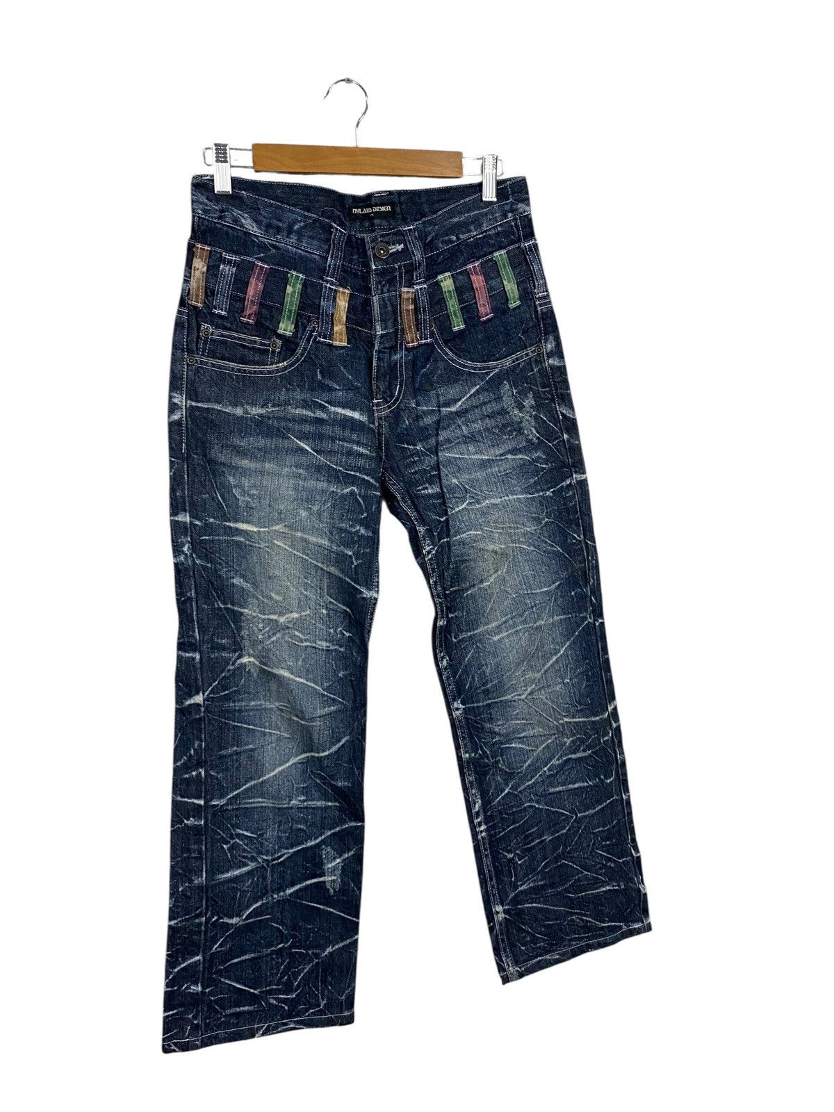 Japanese Brand Nylaus design double waist flared denim Size US 30 / EU 46 - 5 Thumbnail