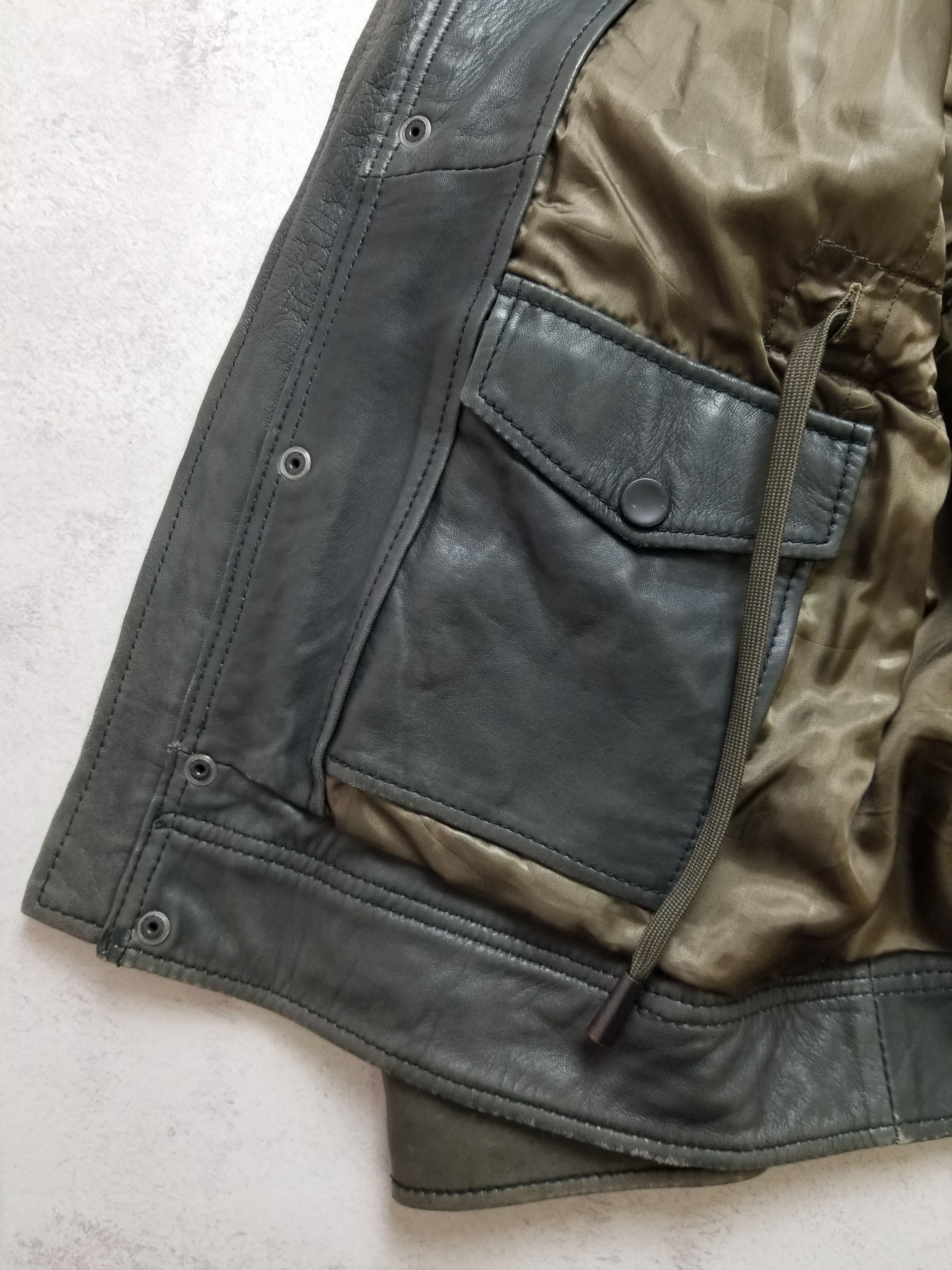 Diesel Diesel 100% Lamb Leather Biker Moto Style Hoodie Jacket Size US L / EU 52-54 / 3 - 11 Thumbnail