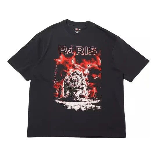 Nike Nike Jordan PSG Paris Saint Germain T-Shirt Black FV7734 045 Size US M / EU 48-50 / 2 - 2 Thumbnail