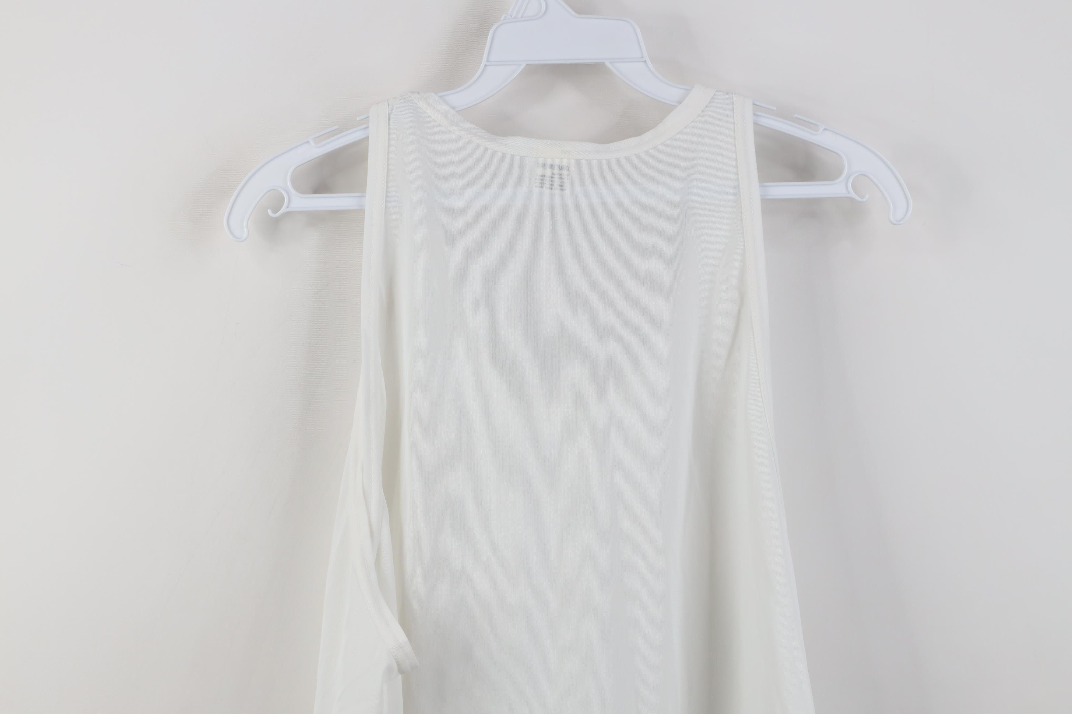 Vintage Vintage 70s Streetwear Mesh Nylon Tank Top T-Shirt White USA Size US L / EU 52-54 / 3 - 8 Thumbnail