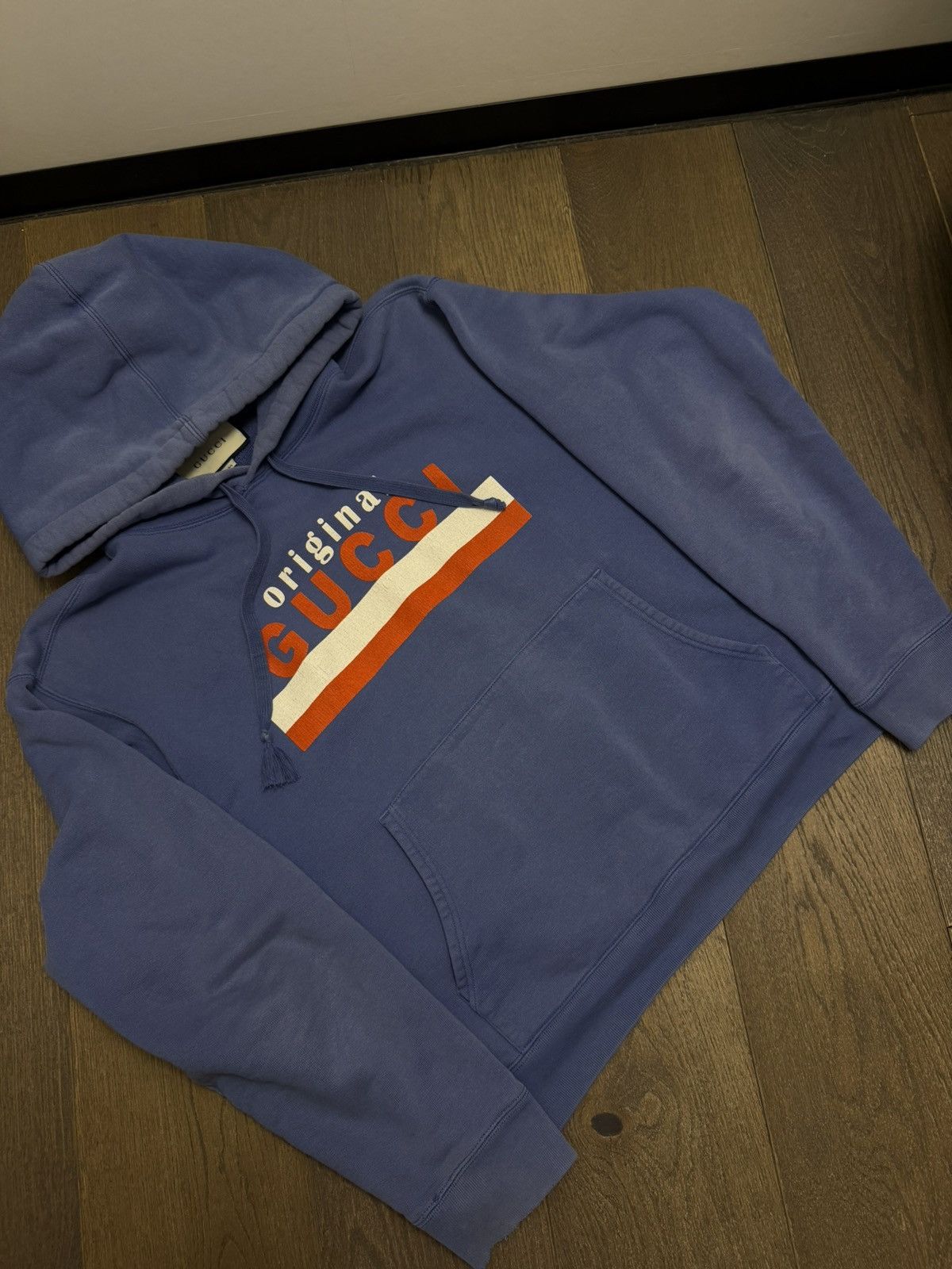 Gucci Gucci Blue Logo Hoodie Size US S / EU 44-46 / 1 - 1 Thumbnail