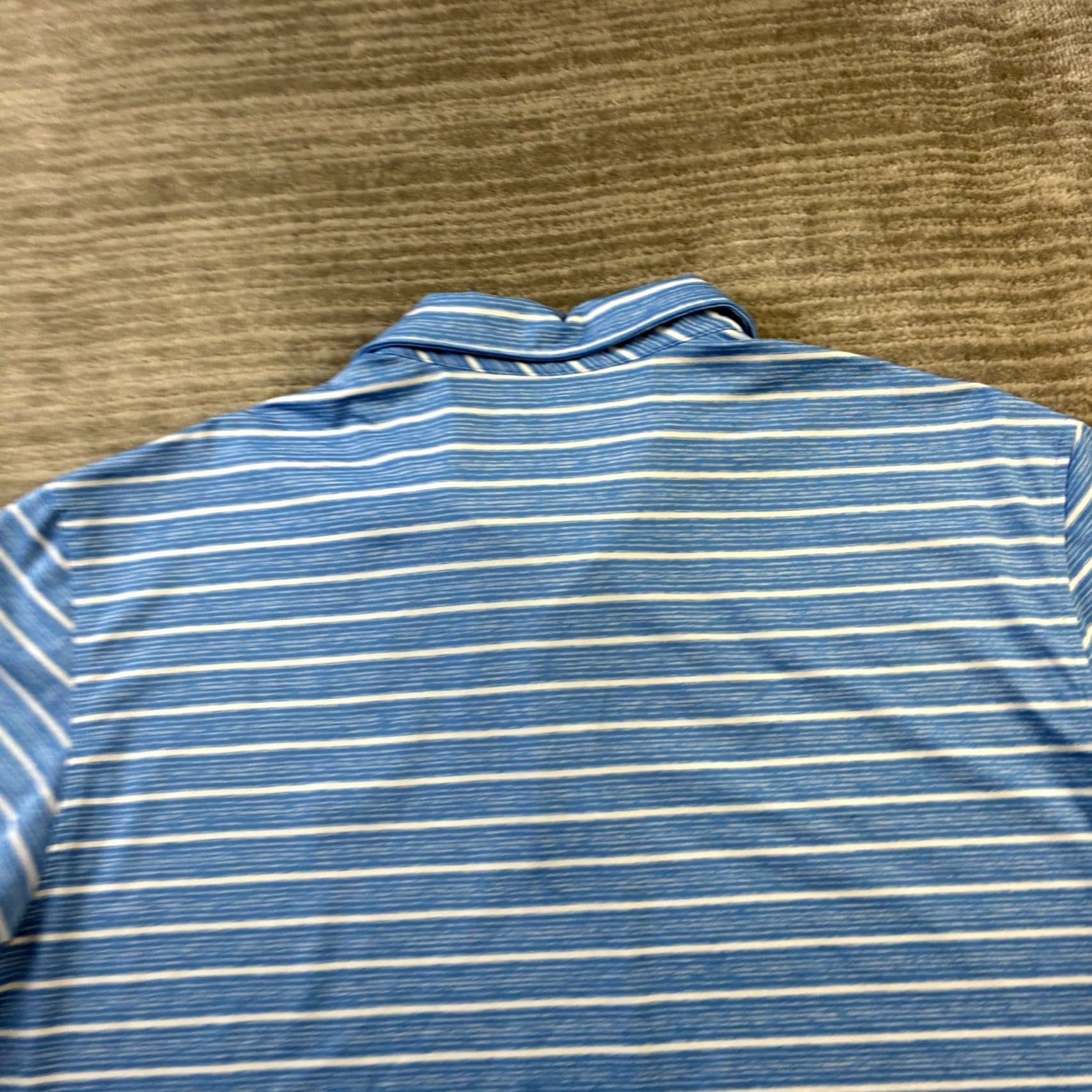 Vineyard Vines Vineyard Vines Polo Shirt Mens XL Blue Striped Golf Performance Short Sleeve Mulit-Label Logo Casual Activewear Shirt Size US XL / EU 56 / 4 - 5 Thumbnail