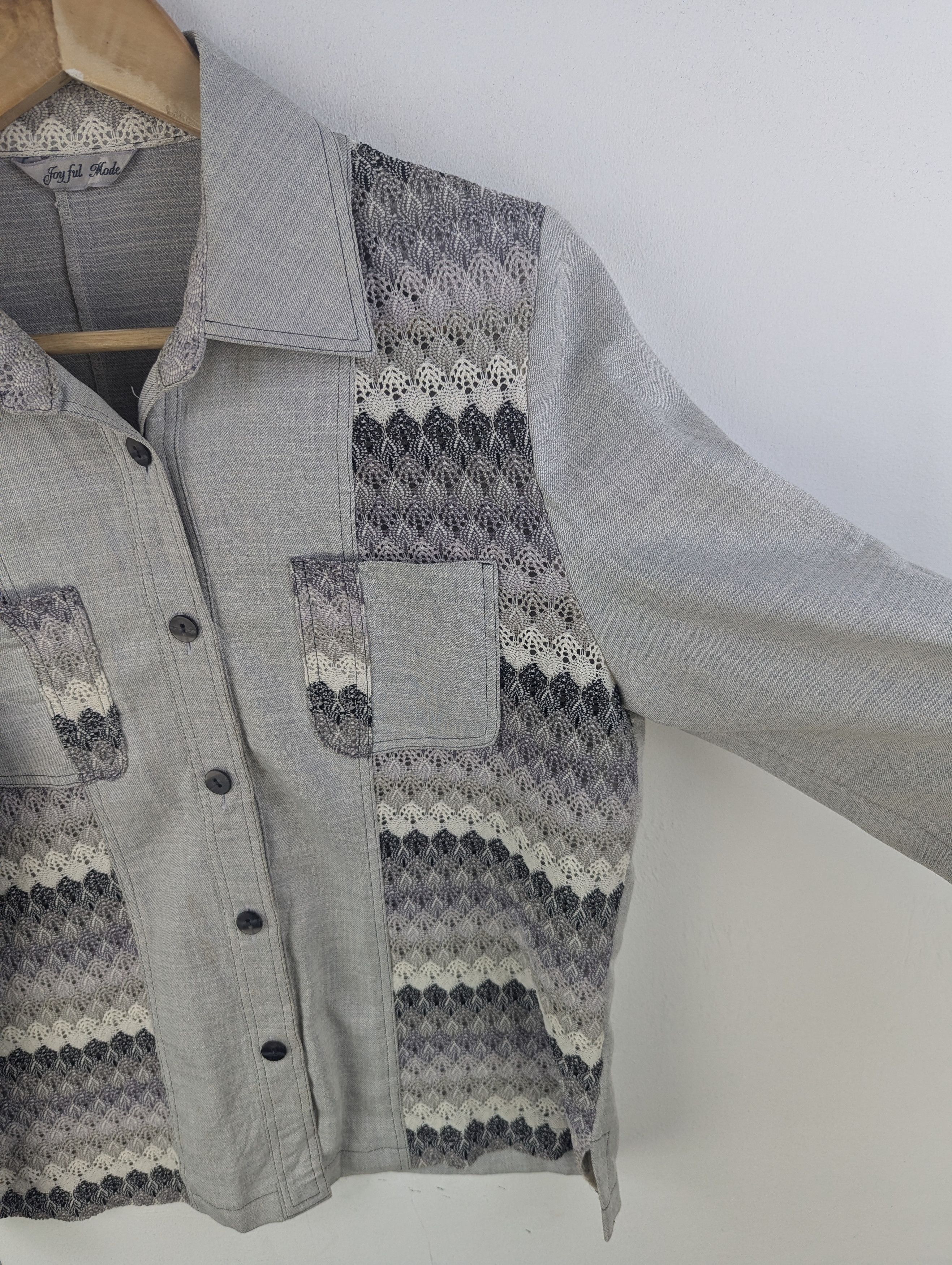 Designer × Japanese Brand × Vintage Vintage Lace Shirt Button Up Size M / US 6-8 / IT 42-44 - 7 Thumbnail