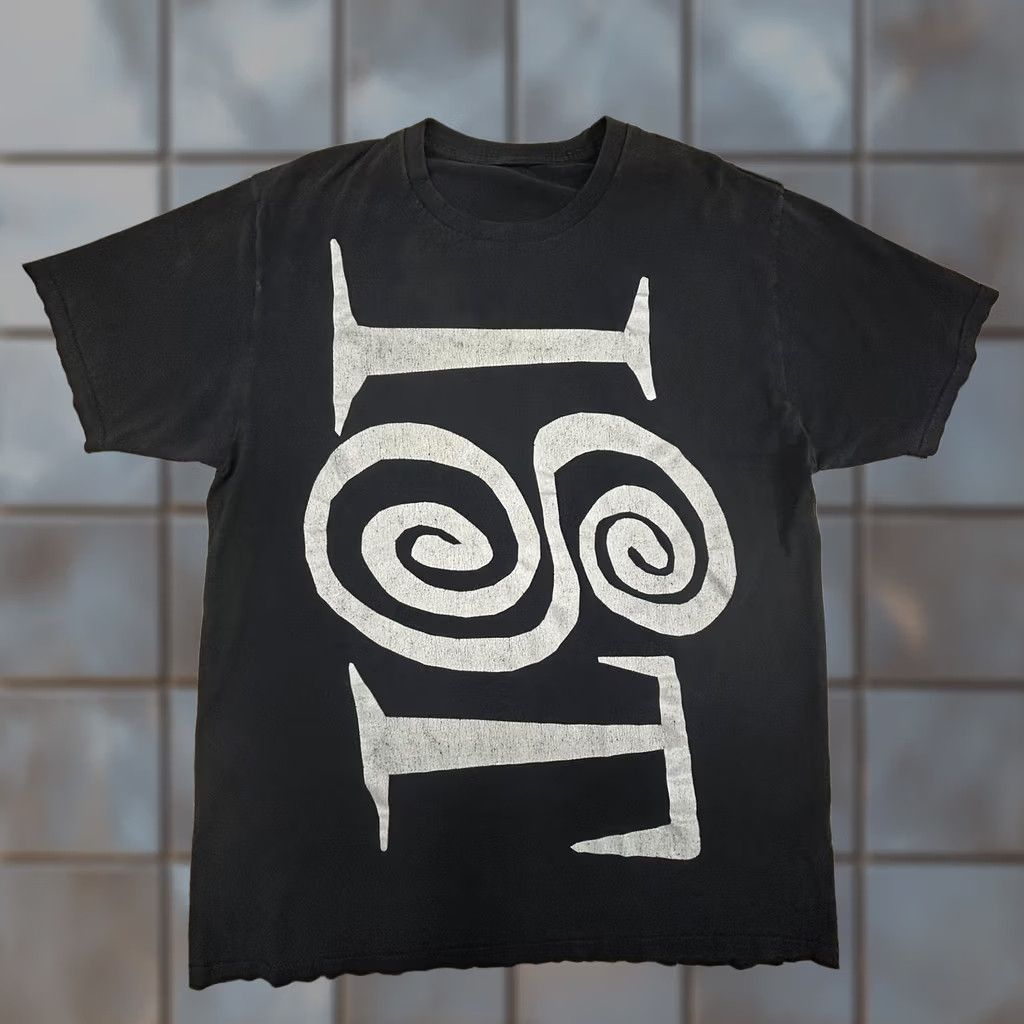 Vintage Stussy Studdy Shirt Mens L Black Graphic Print Tee Art Y2K Crew Neck Short Sleeve Lightweight Cotton Jersey 90s Abstract Front Logo Mens Size US L / EU 52-54 / 3 - 1 Thumbnail