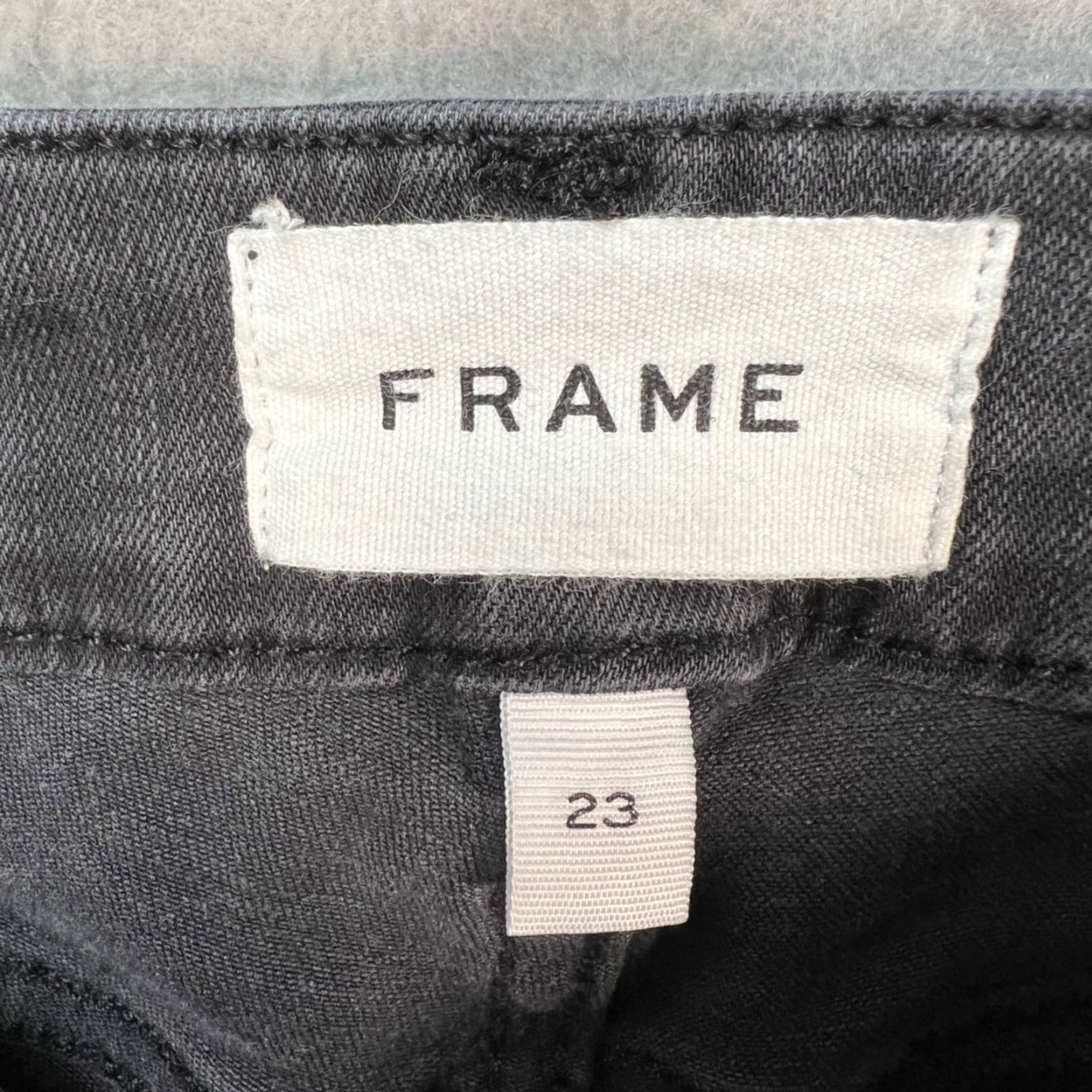 Frame FRAME Jeans Bootcut 5-Pocket Denim Gray Cotton Blend Size 23 Womens Size 40" / US 18 - 3 Thumbnail