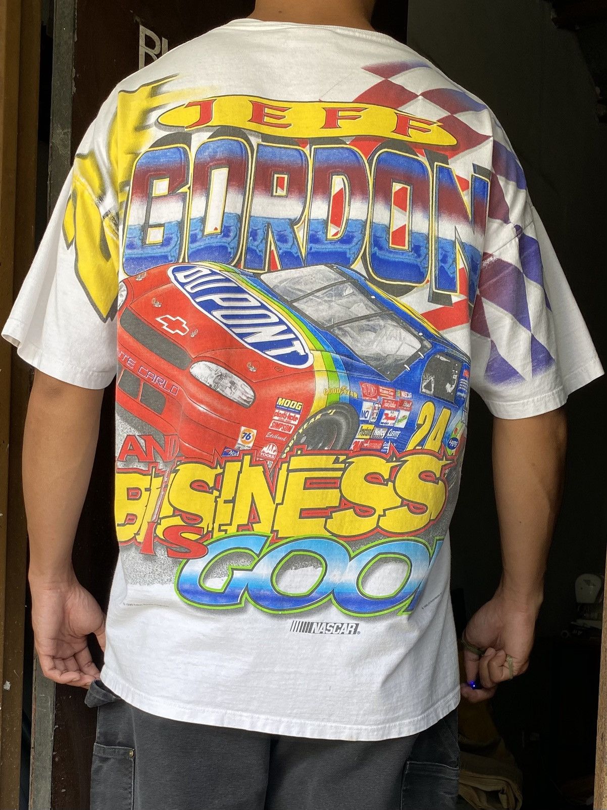 NASCAR SOLD OUT📌 Vintage AOP Nascar Jeff Gordon Winning business 24 Size US L / EU 52-54 / 3 - 3 Thumbnail