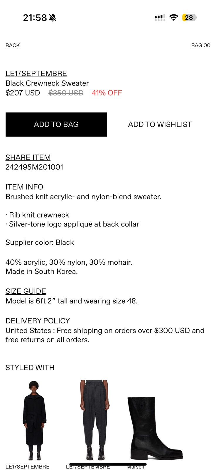 LE17SEPTEMBRE LE17SEPTEMBRE mohair sweater Size US S / EU 44-46 / 1 - 2 Thumbnail