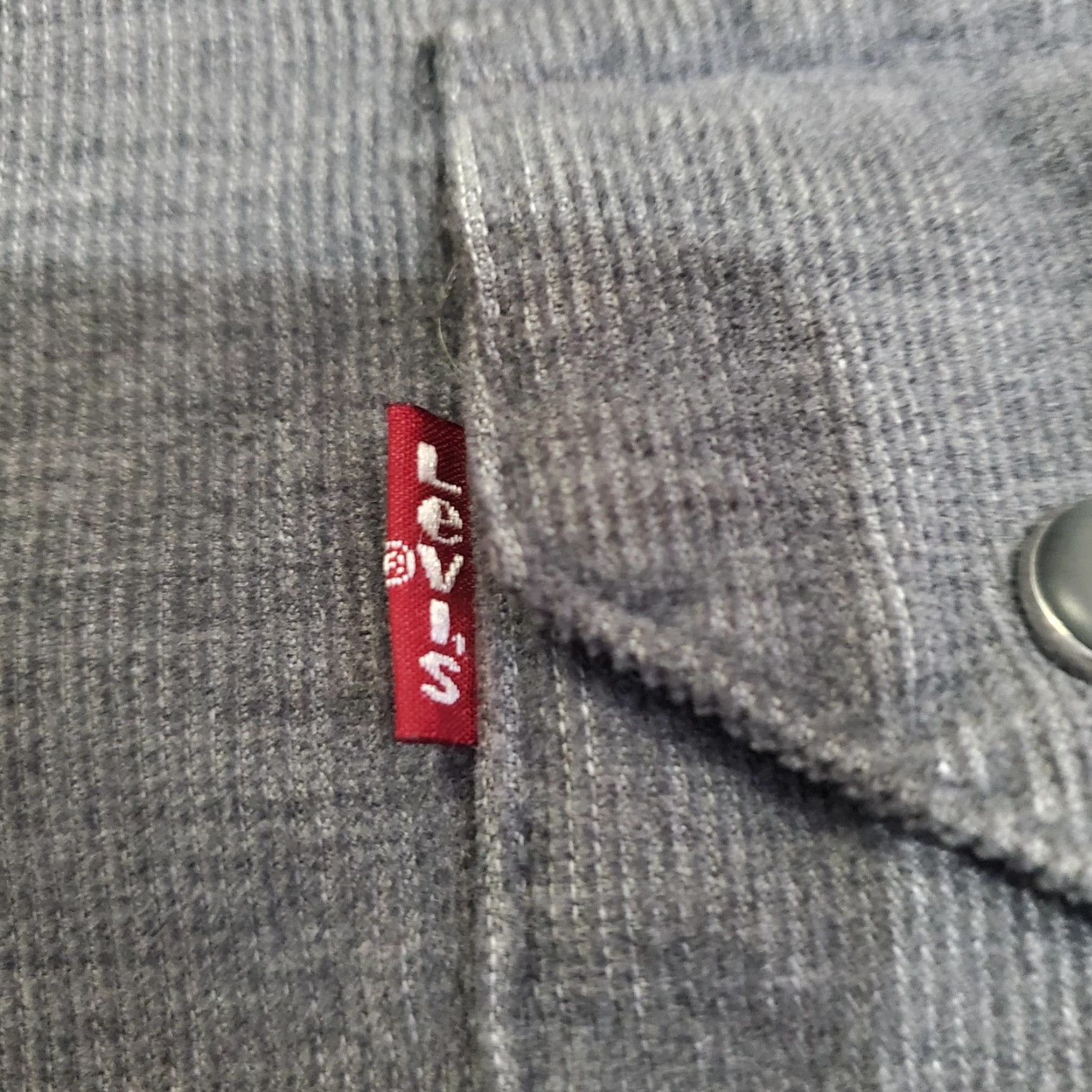 Levi's VINTAGE Levi's Shirt Mens Small Gray Western Snap Button Fitted Long Sleeve Corduroy Size US S / EU 44-46 / 1 - 5 Thumbnail