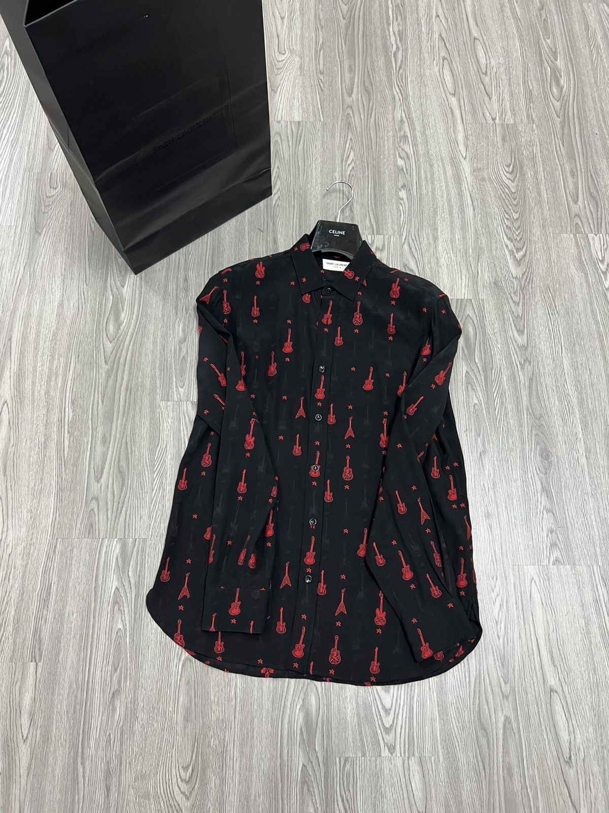 Hedi Slimane Saint Laurent Guitar Shirt Fw15 x Hedi Slimane Size US M / EU 48-50 / 2 - 2 Thumbnail