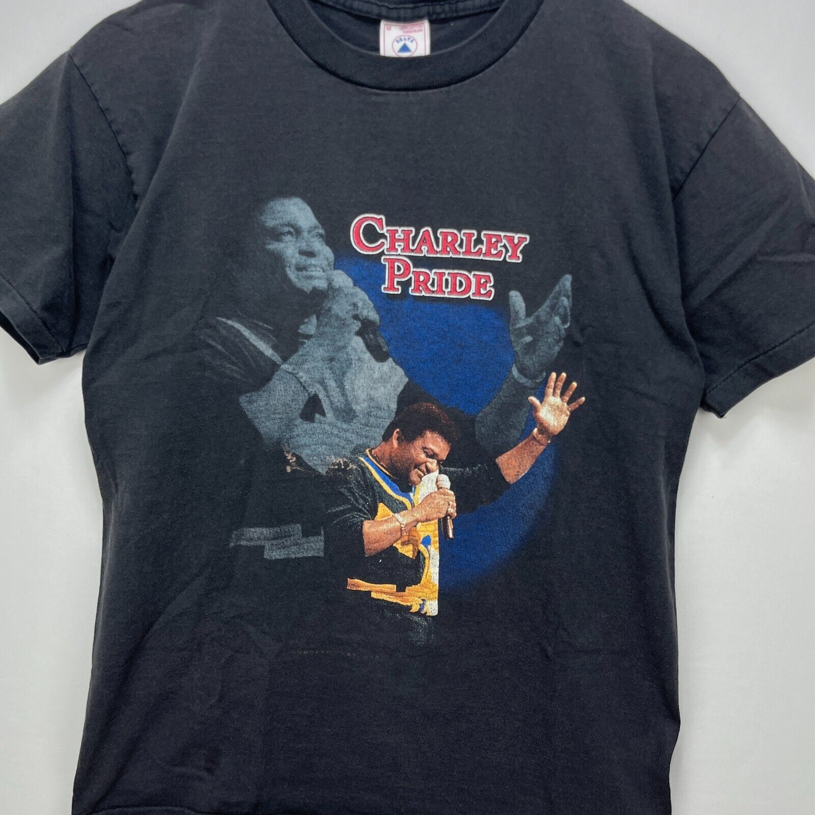 Vintage Vintage 90s Charley Pride Rap Tee Medium Faded Black History Size US M / EU 48-50 / 2 - 2 Thumbnail