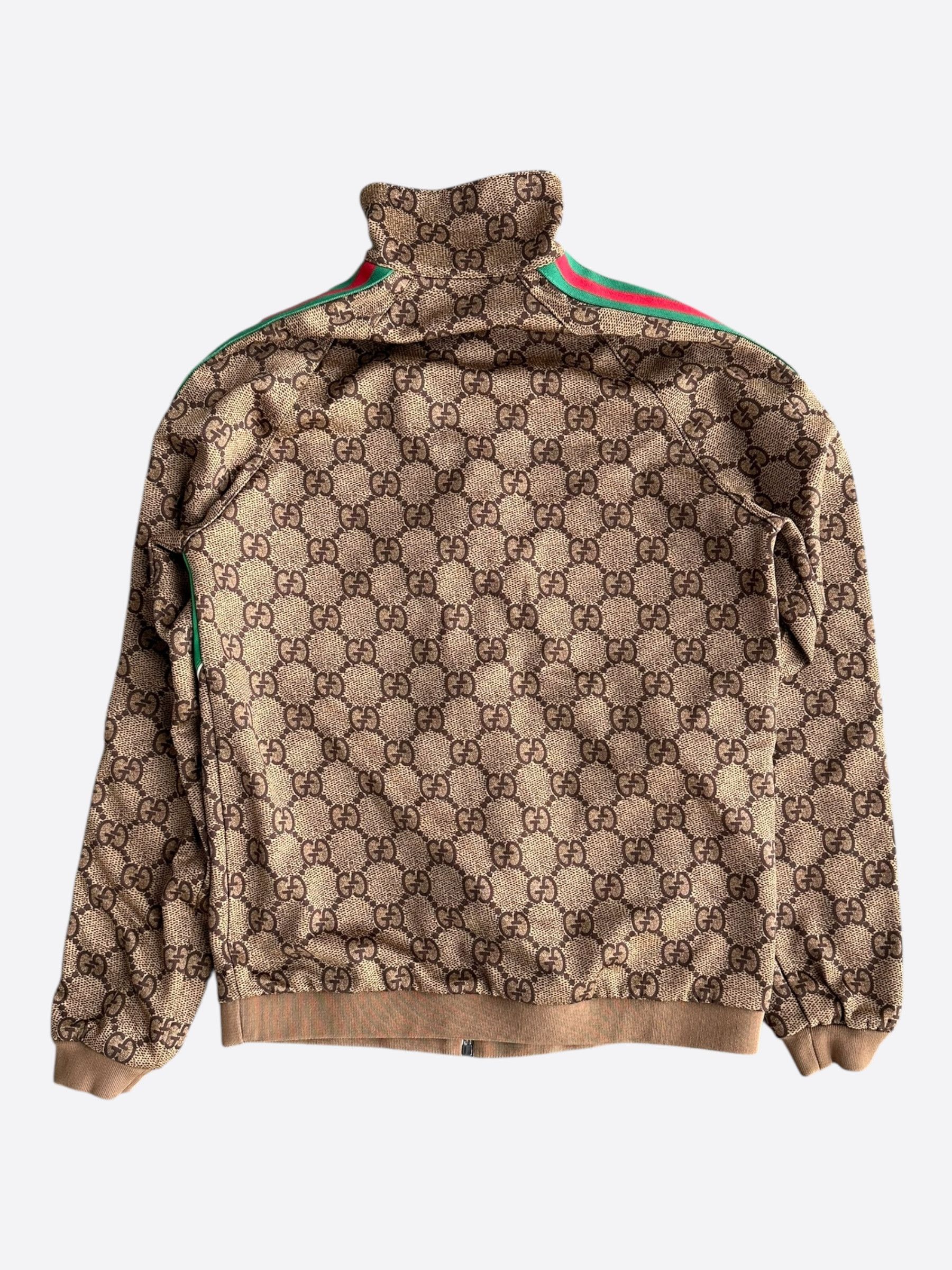 Gucci Gucci Tan Monogram Striped Track Jacket Size US XS / EU 42 / 0 - 2 Thumbnail