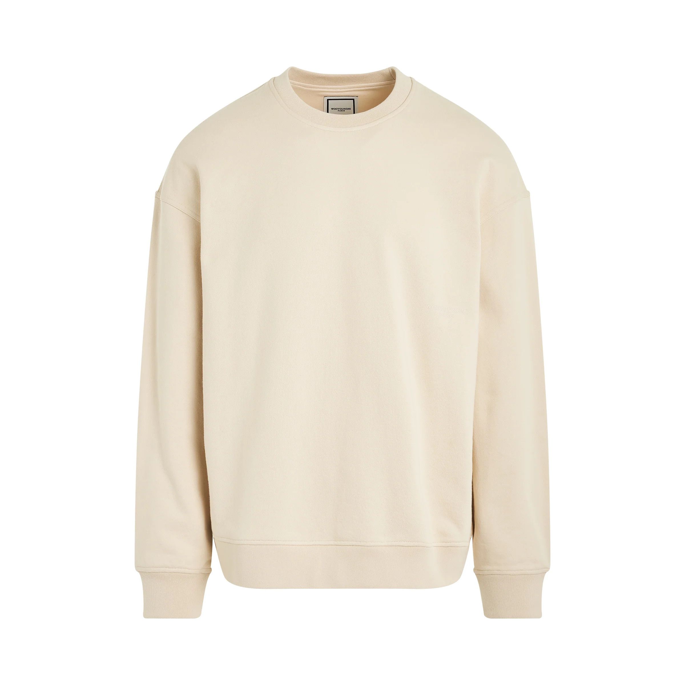 Wooyoungmi o1mris0824 Patch Sweatshirt in Ivory Size US M / EU 48-50 / 2 - 1 Thumbnail