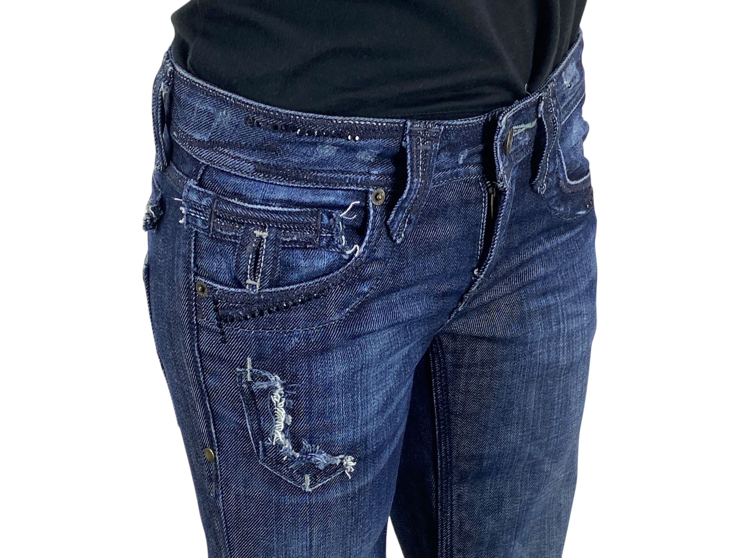 Designer Taverniti So Jeans Flare Jeans Pants Size 24" / US 00 / IT 34 - 7 Thumbnail