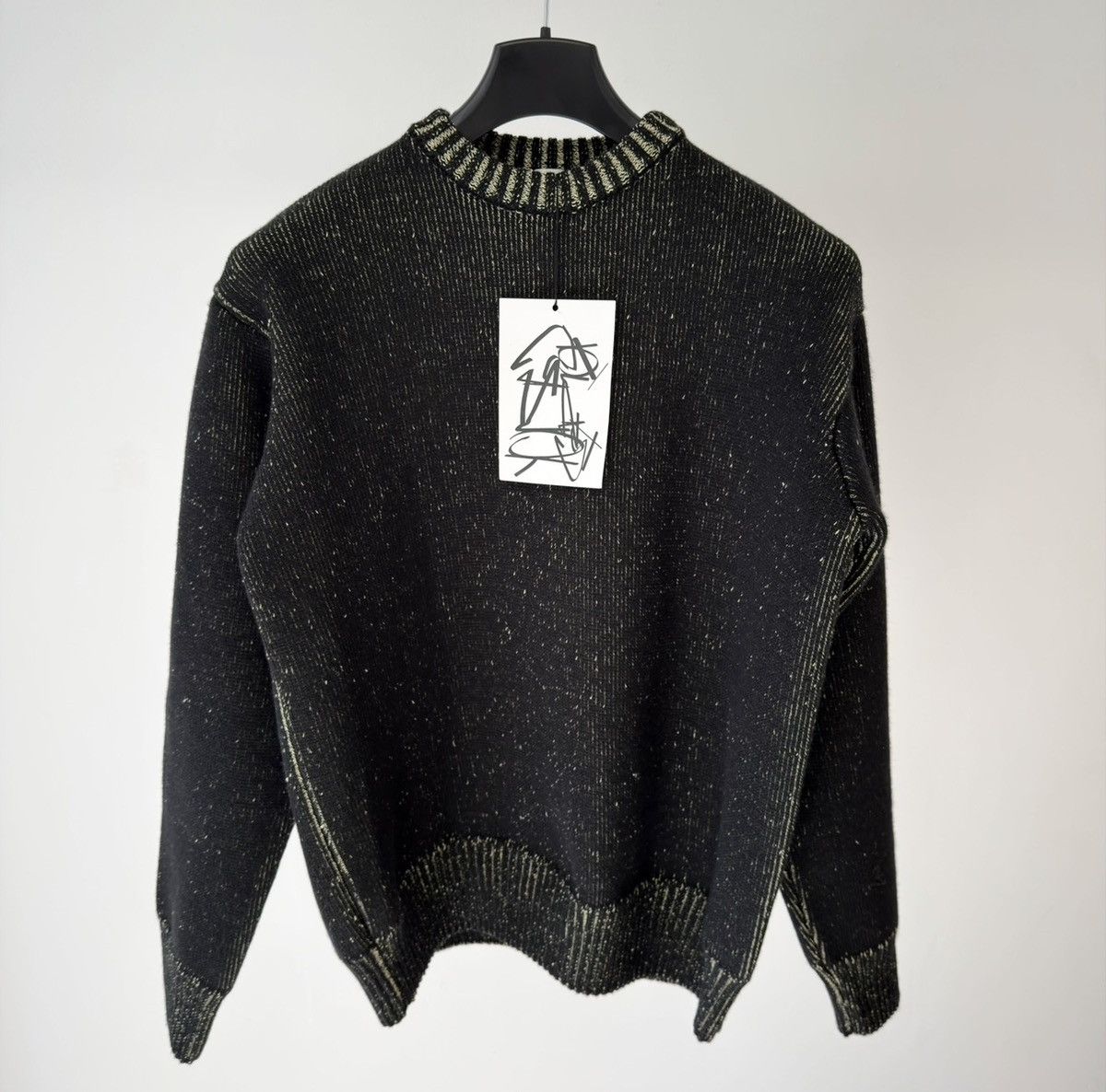 GR10K Black/Lime ‘Aimless Compact Knit’ Sweater Size US M / EU 48-50 / 2 - 1 Thumbnail