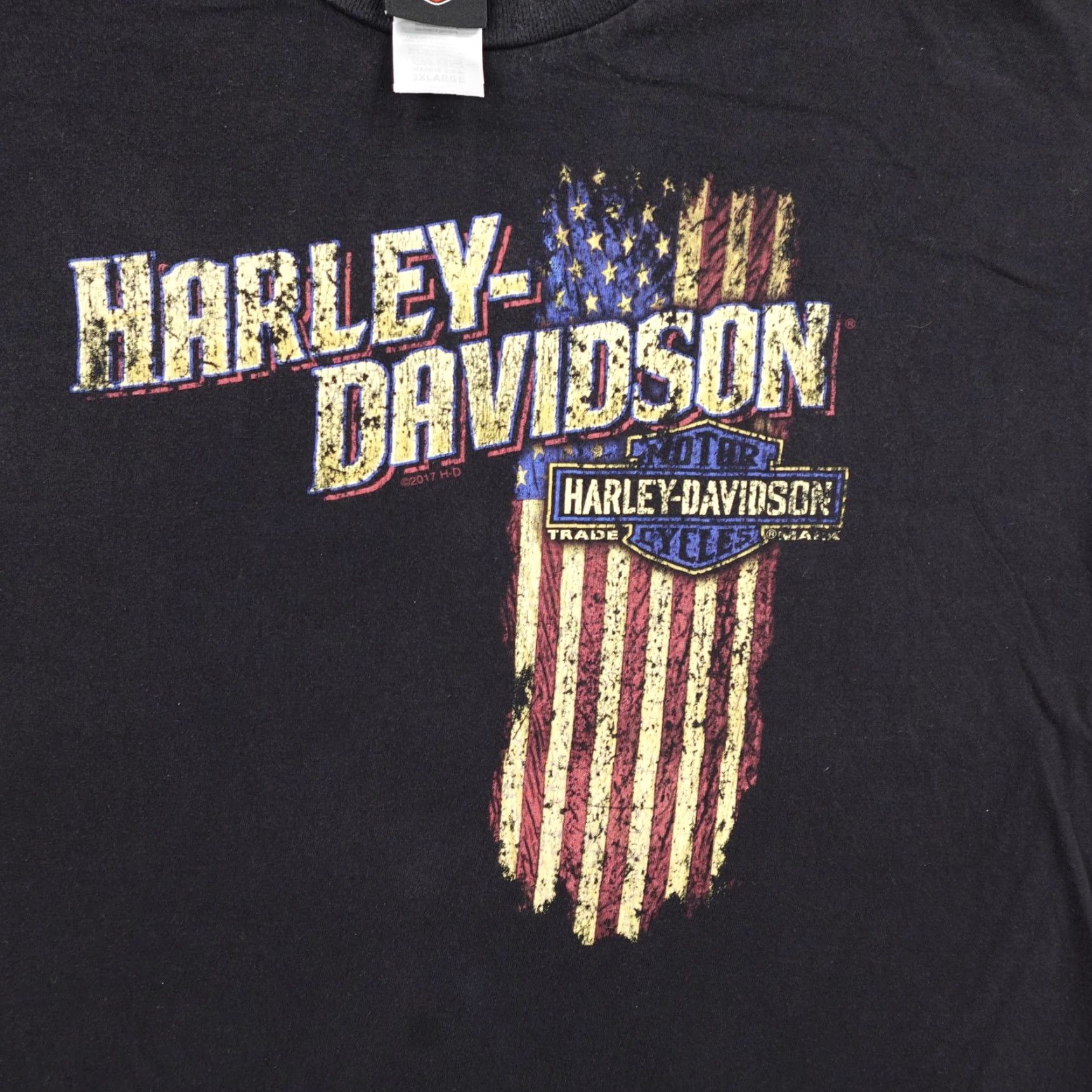Harley Davidson Harley-Davidson Shirt Mens 3XL Black American Flag USA Motorcycle Fresno Mathews Shirt Mens 3XL Black American Flag USA Motorcycle Fresno Mathews Size US XXL / EU 58 / 5 - 2 Thumbnail