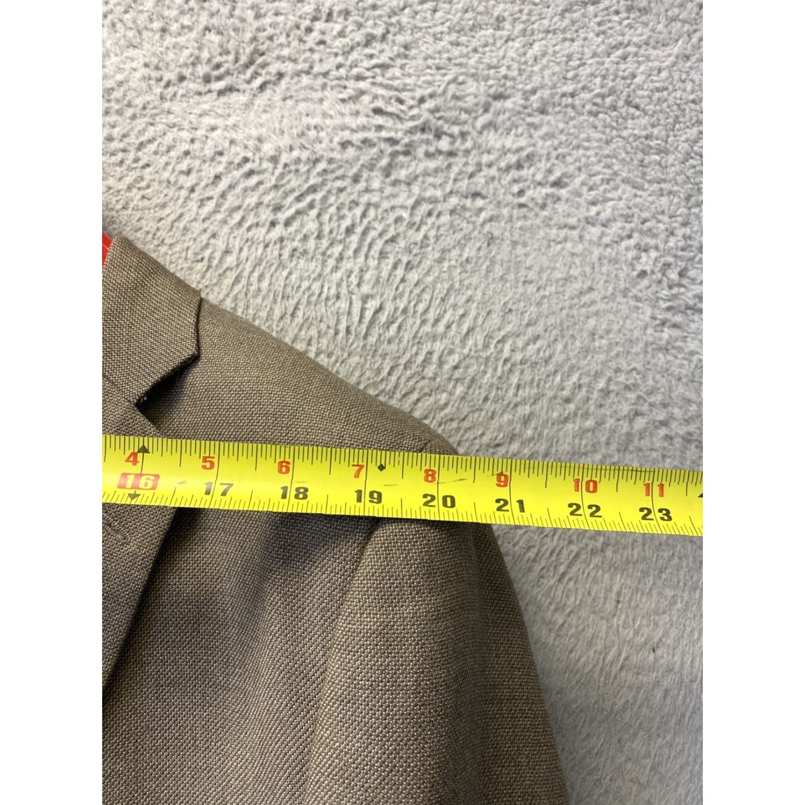 Brooks Brothers BROOKS BROTHERS VINTAGE WOOL BLAZER 2 BUTTON JACKET TAUPE SIZE 46 Mens Size 46R - 6 Thumbnail