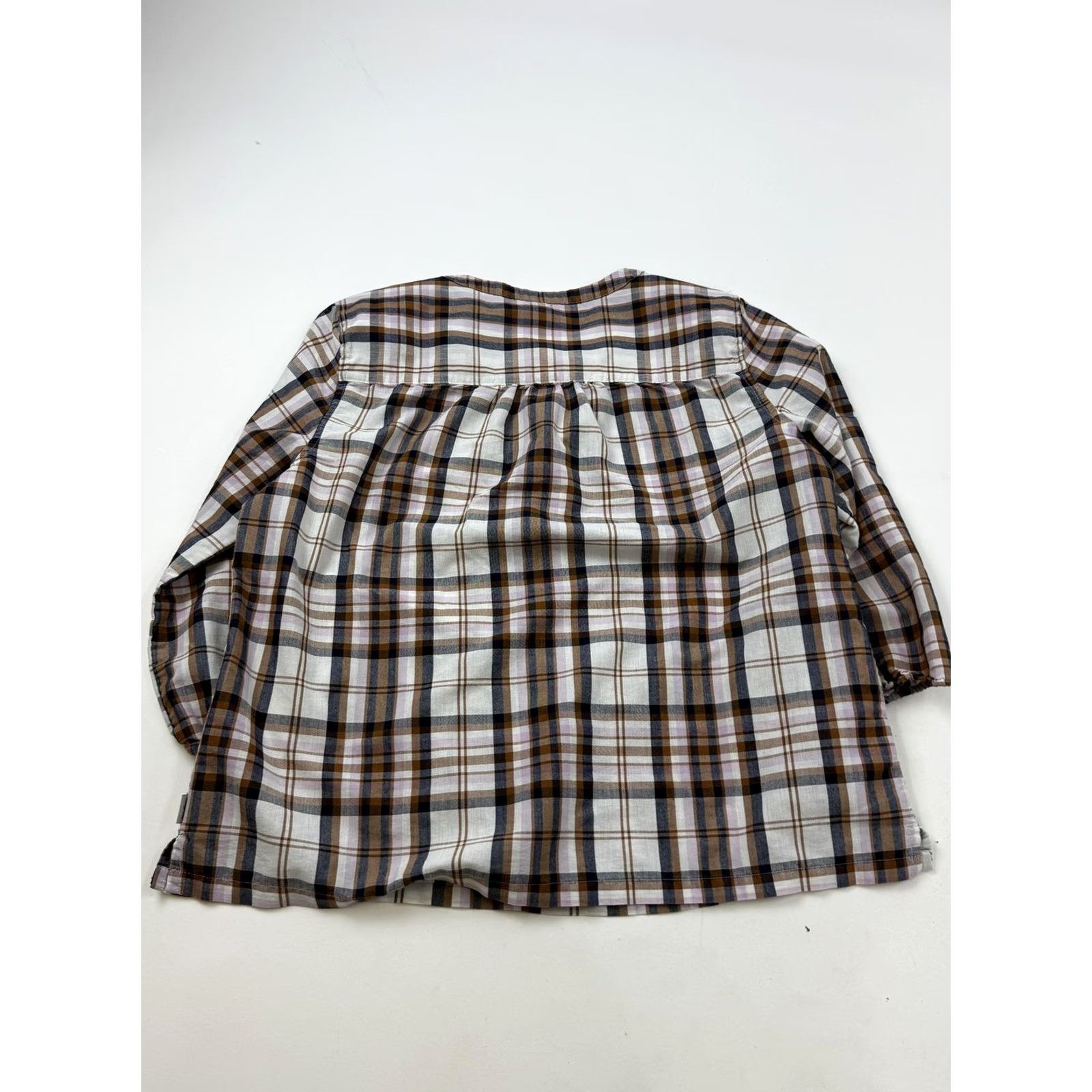 Eddie Bauer Eddie Bauer Blouse Womens M Multicolor Plaid Henley 3/4 Sleeve Tunic Top Size M / US 6-8 / IT 42-44 - 7 Thumbnail