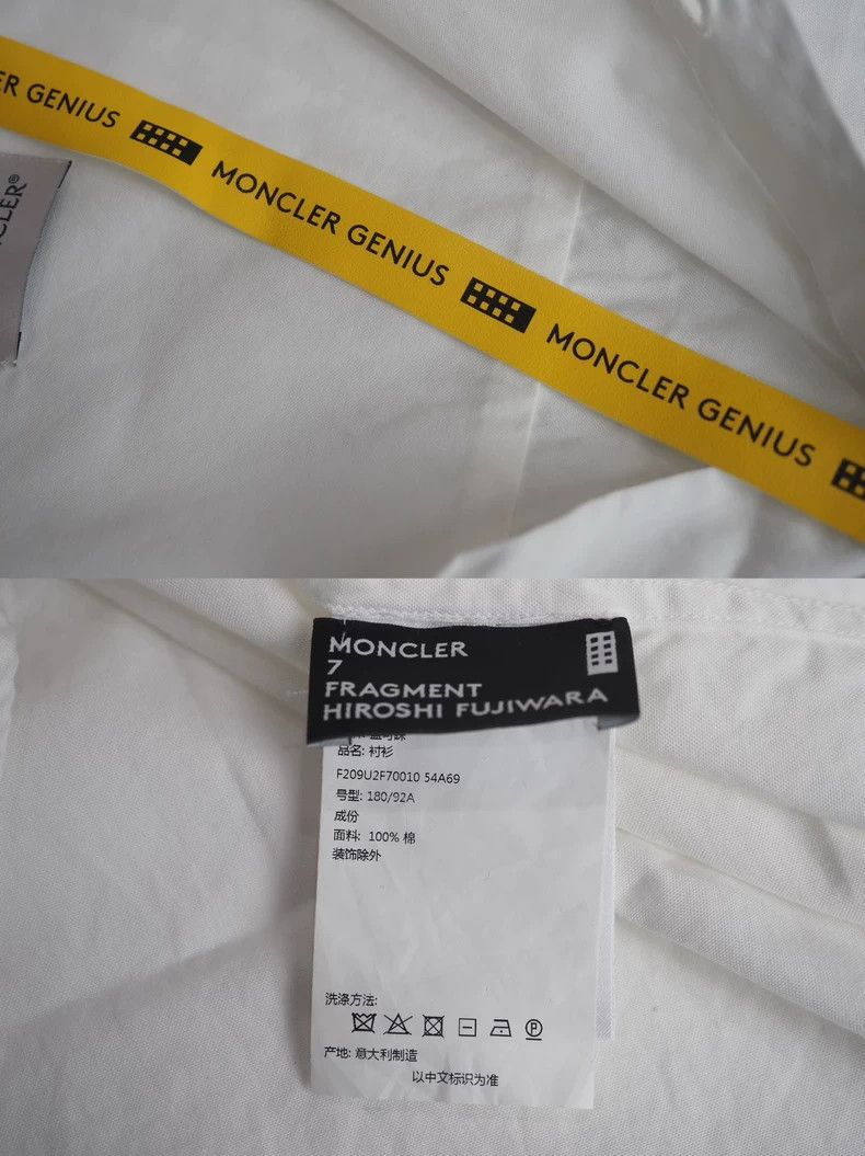 Moncler MonclerHiroshi Fujiwara Lightning White Pocket Shirt 2503-N Size US XL / EU 56 / 4 - 7 Thumbnail