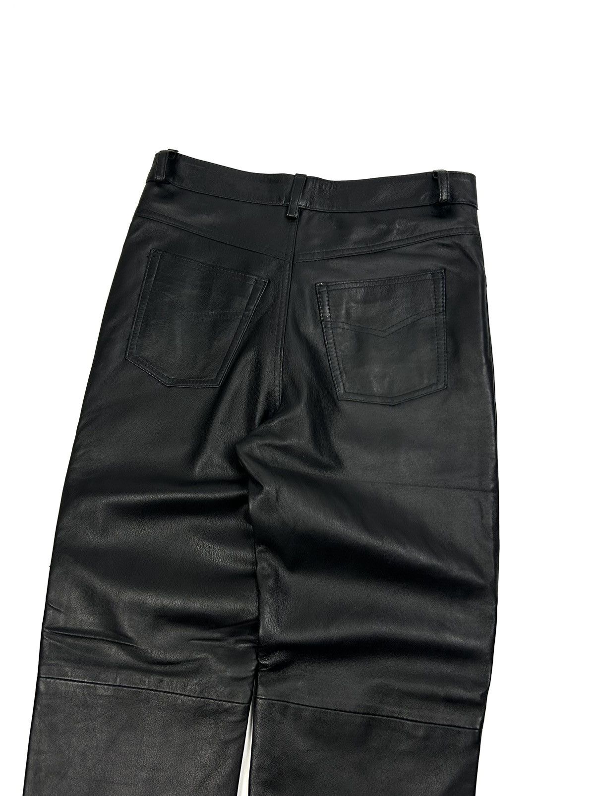 Genuine Leather Vintage The King Black Genuine Leather Pants Avant Garde Y2K Size US 33 - 7 Thumbnail