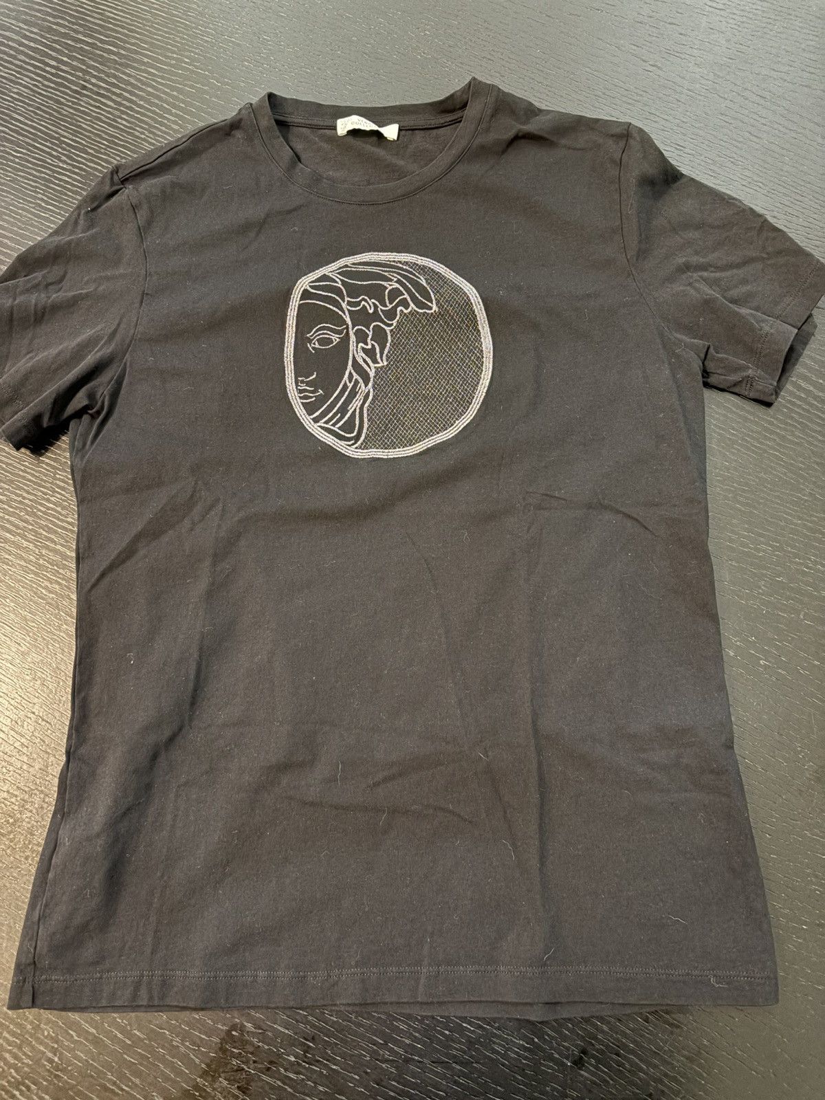 Versace Versace Black T-Shirt Embroidered Medusa Logo Size US M / EU 48-50 / 2 - 5 Thumbnail